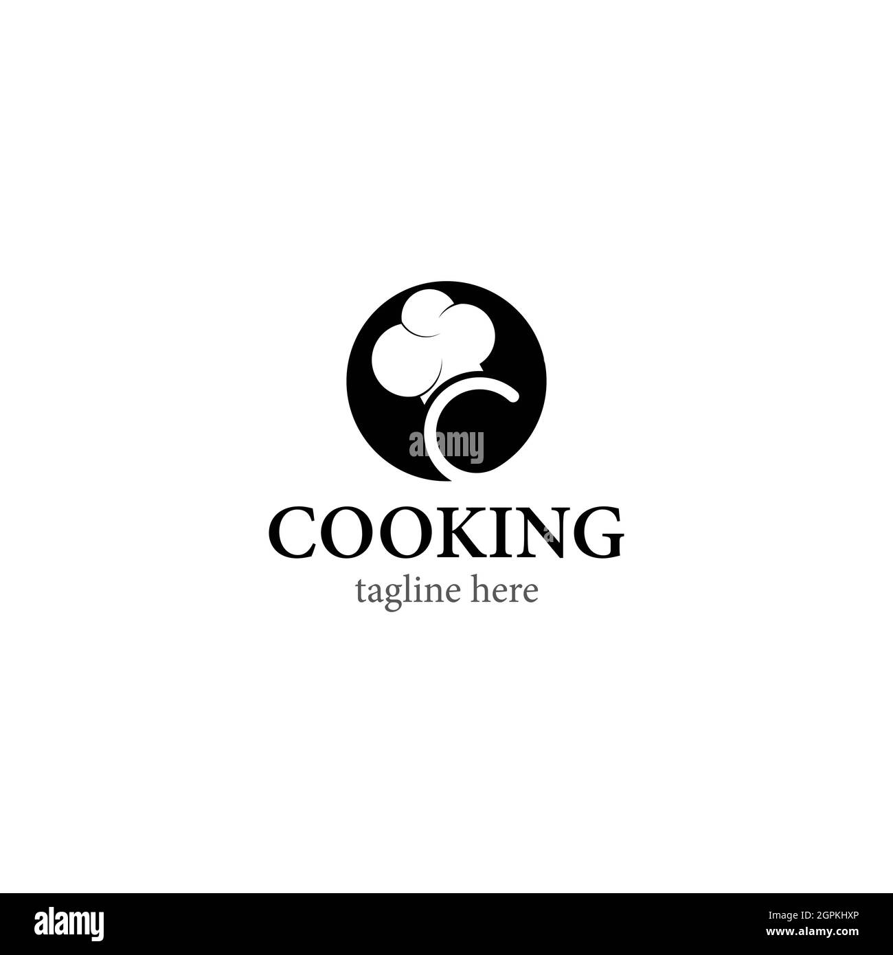 Design vettoriale del logo di cucina Foto Stock