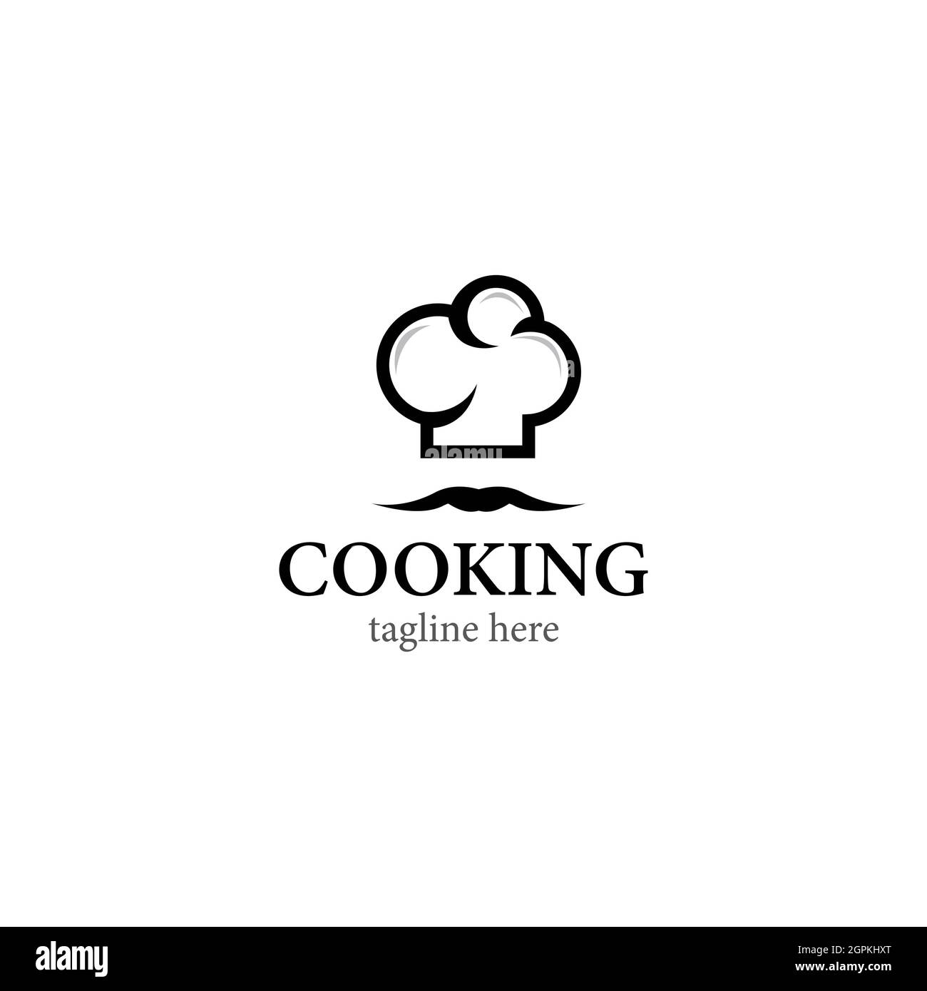 Design vettoriale del logo di cucina Foto Stock