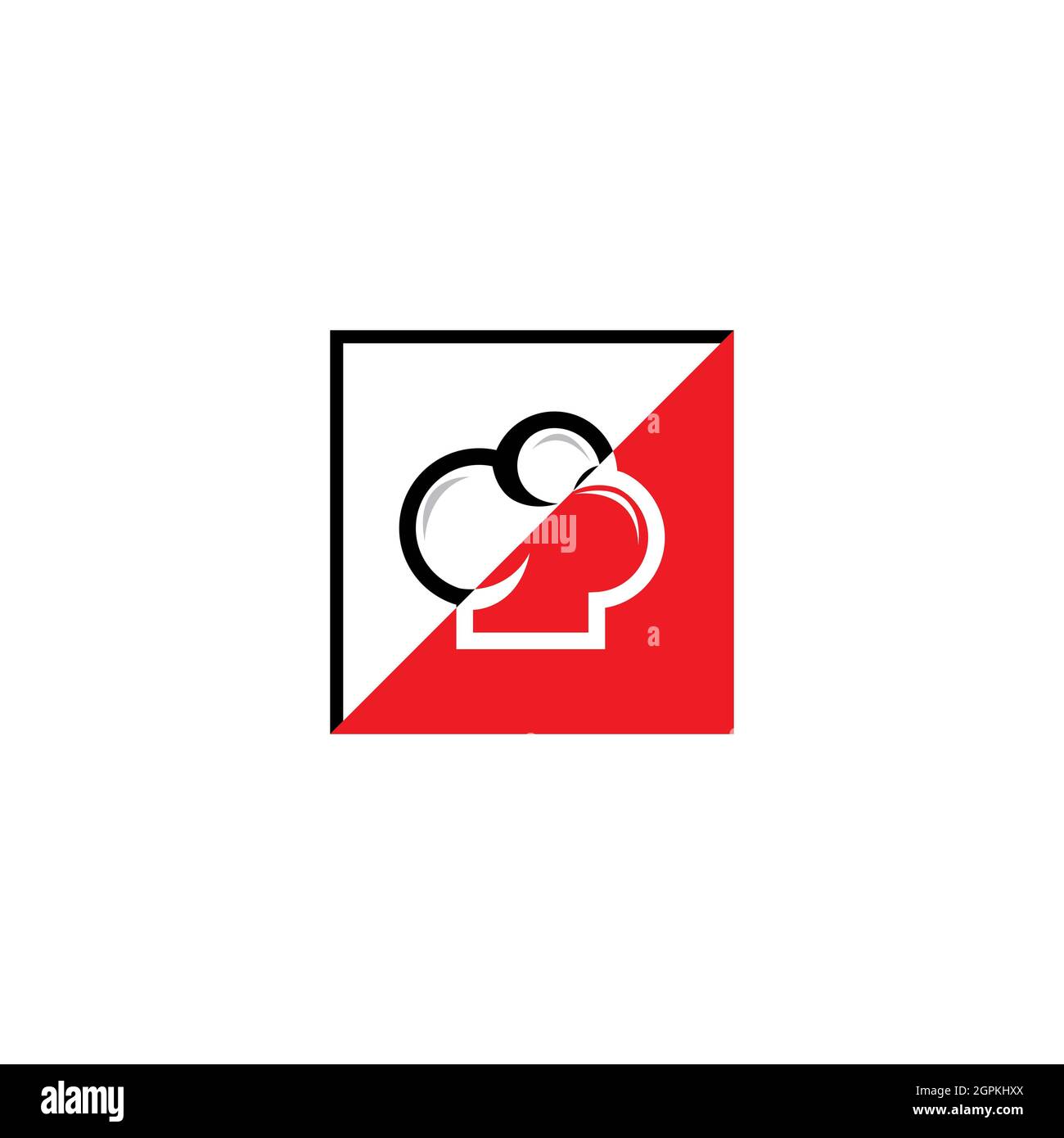 Icona vettore modello logo Chef Foto Stock