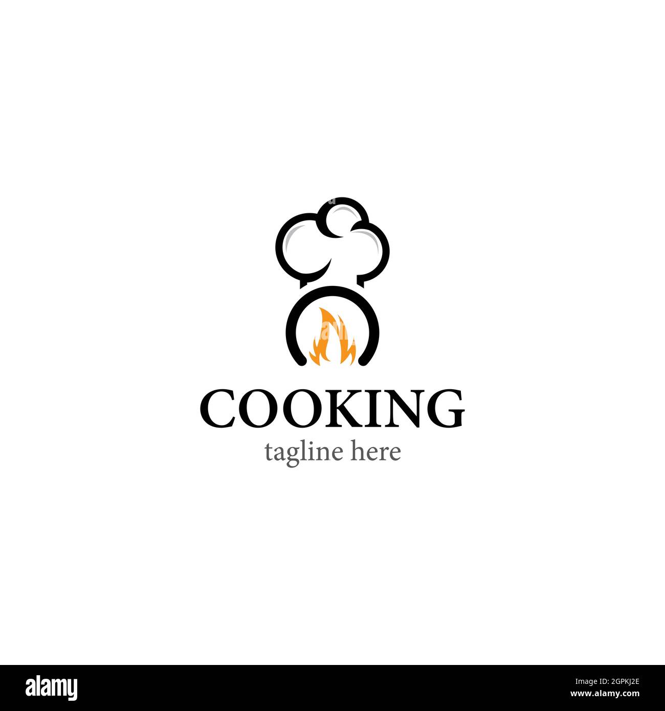 Design vettoriale del logo di cucina Foto Stock