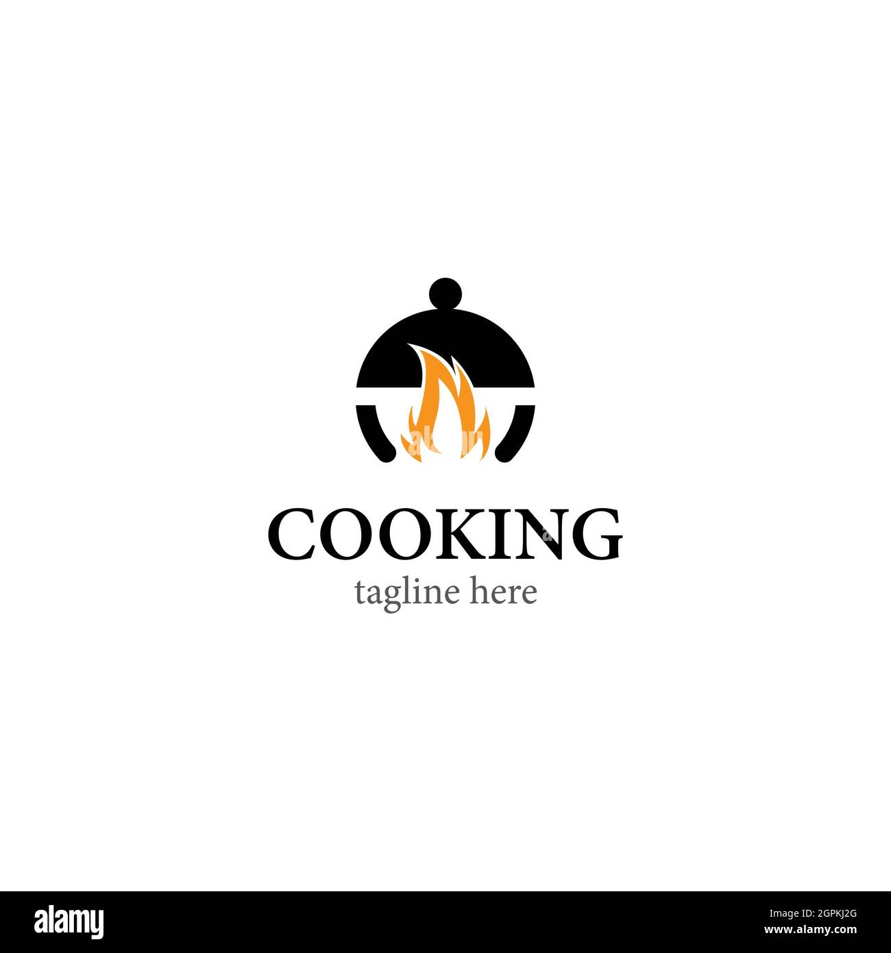 Design vettoriale del logo di cucina Foto Stock