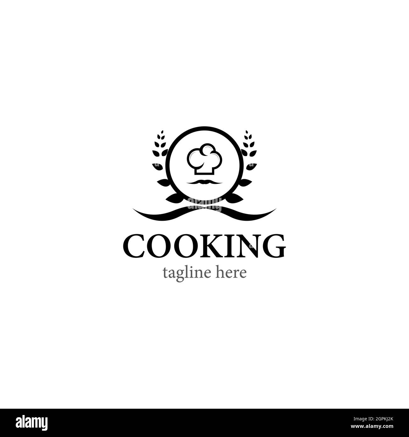 Design vettoriale del logo di cucina Foto Stock