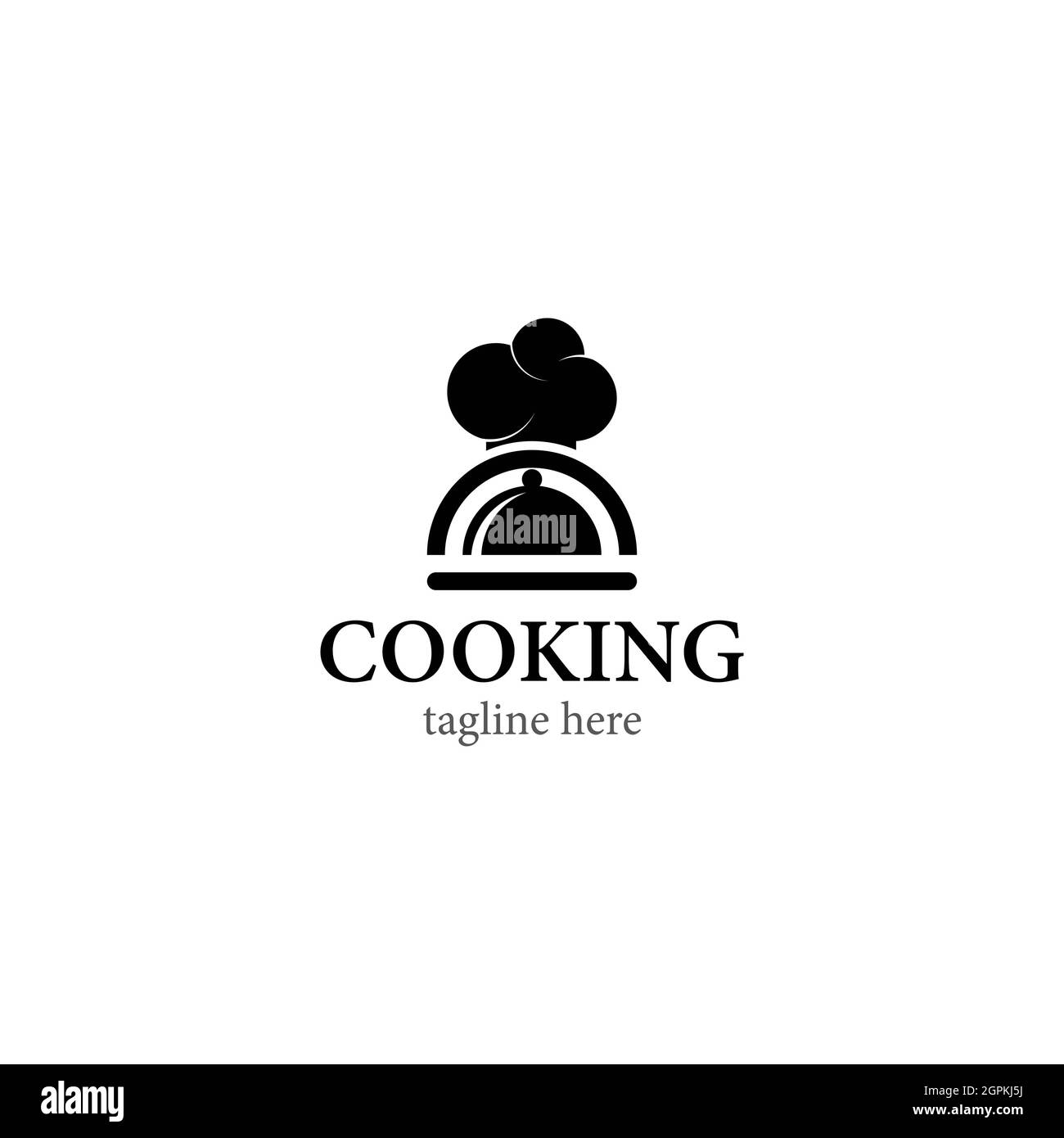 Design vettoriale del logo di cucina Foto Stock
