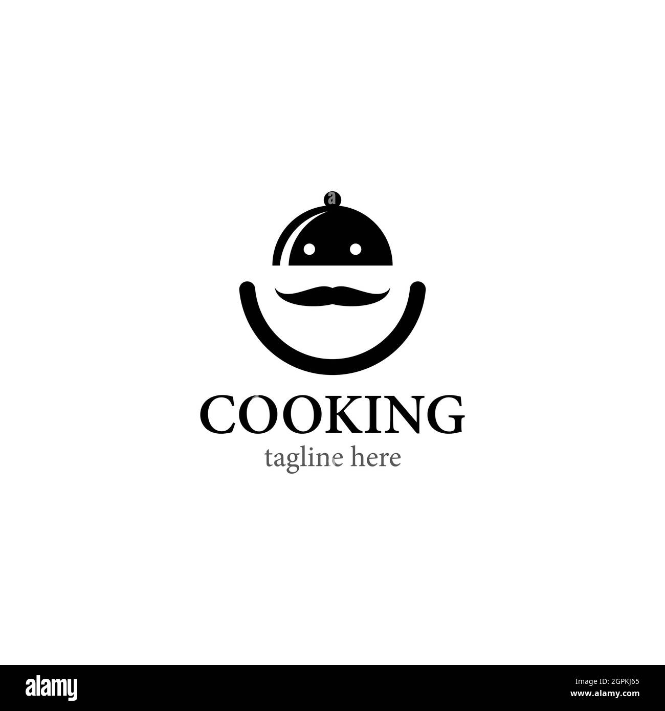 Design vettoriale del logo di cucina Foto Stock