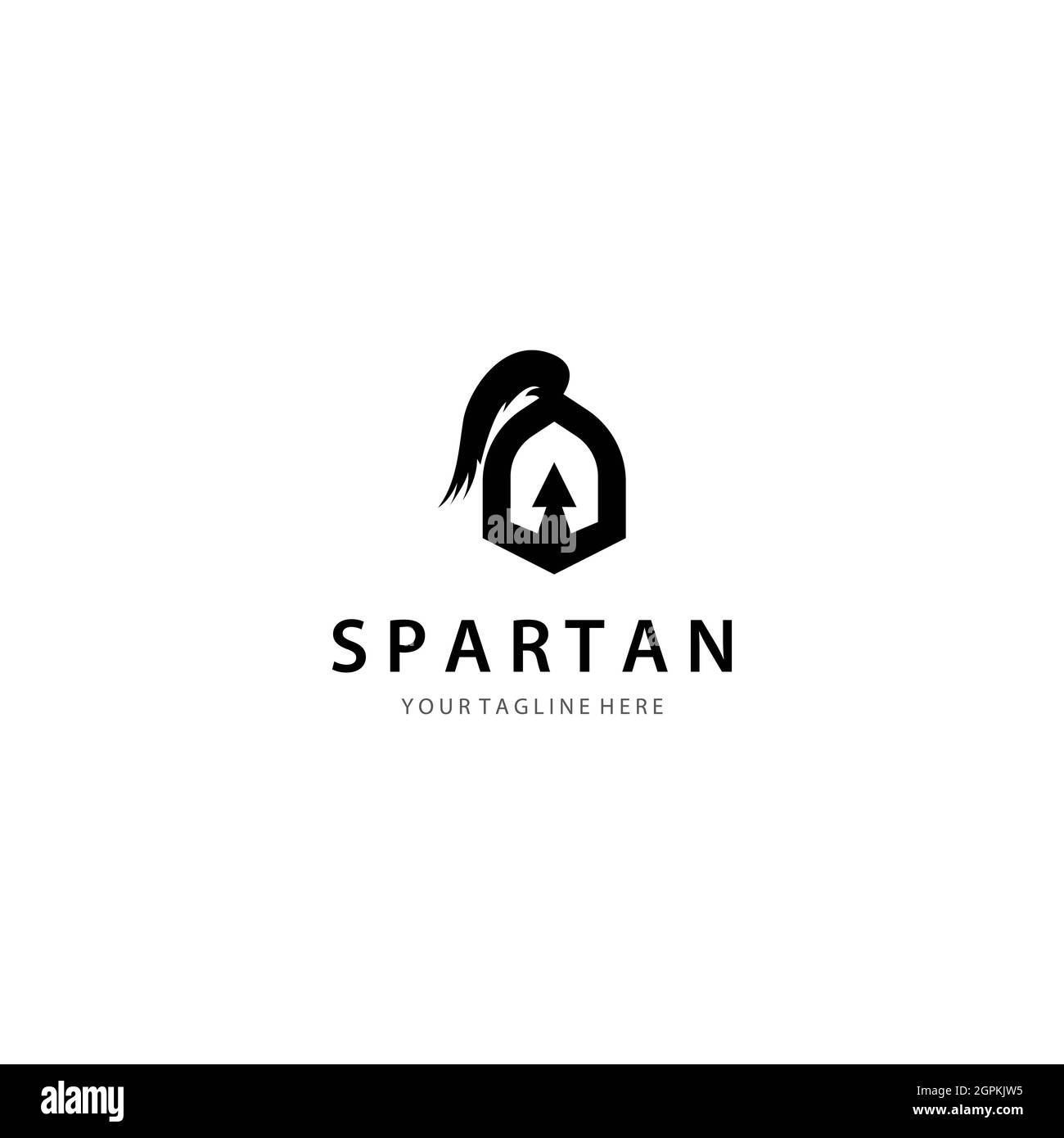 Modello di logo Spartan icona vettoriale Foto Stock
