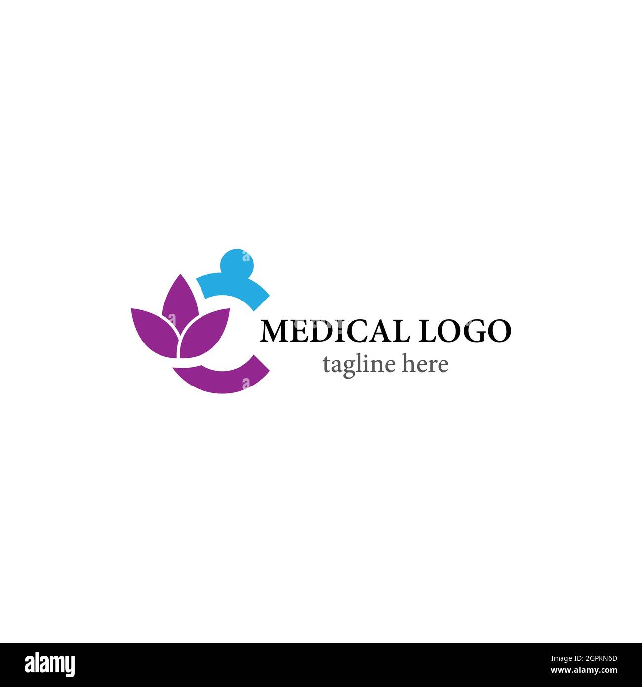 Disegno di icone vettoriali del modello di logo incrociato medico Foto Stock