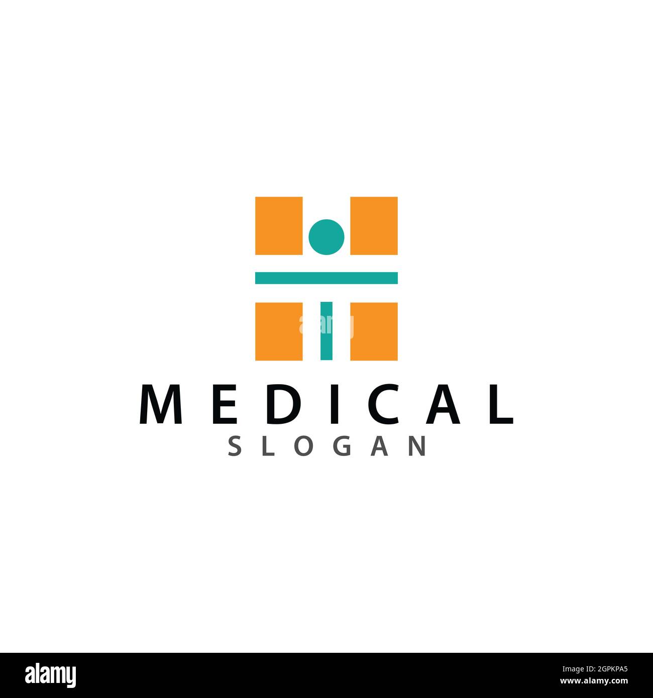Disegno di icone vettoriali del modello di logo incrociato medico Foto Stock
