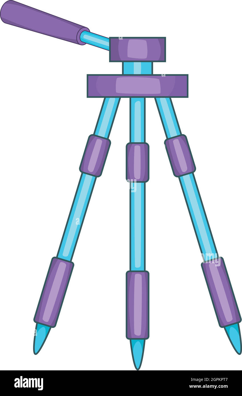 Icona del treppiede, stile cartoon Illustrazione Vettoriale