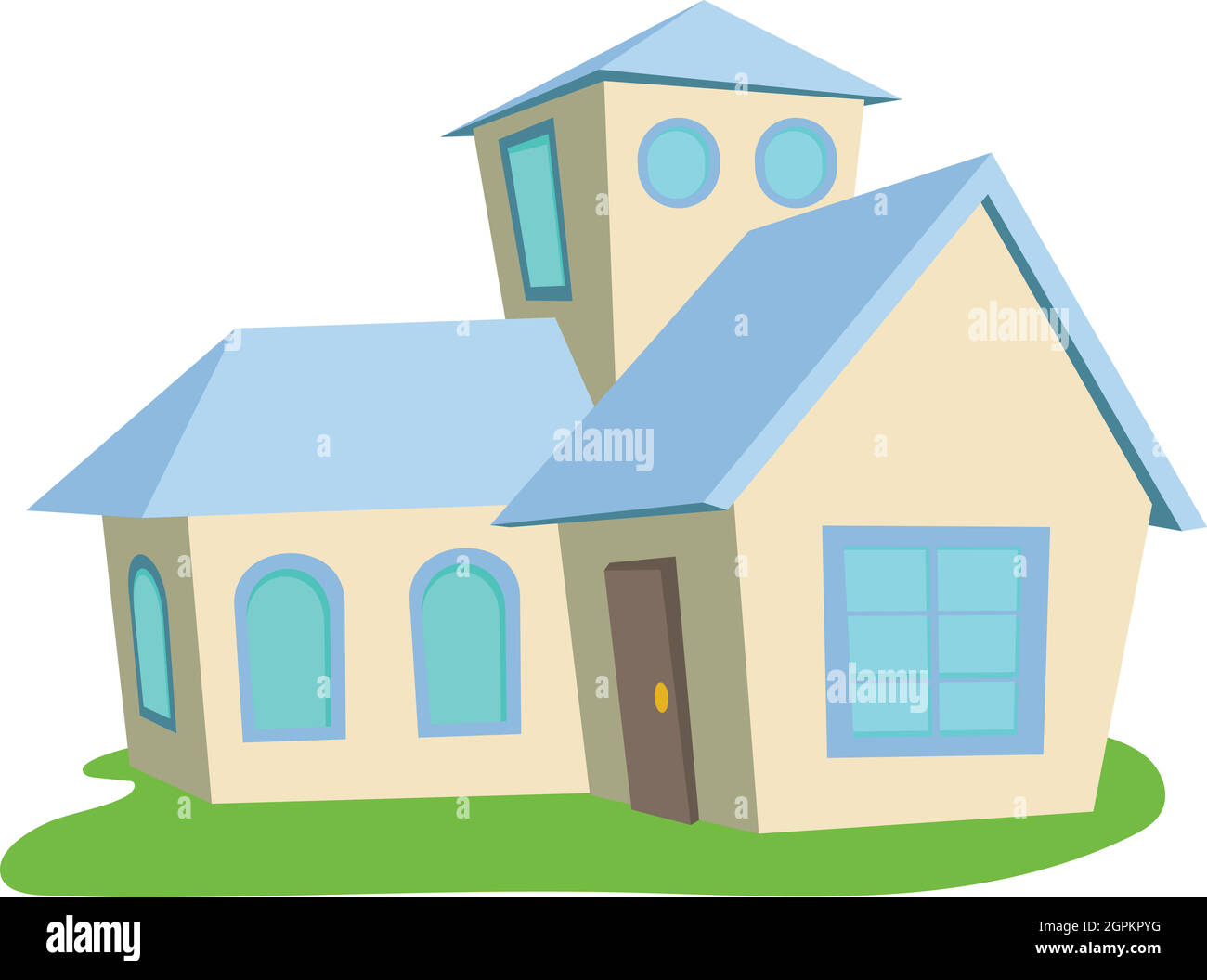 Icona di casa, in stile cartone animato Illustrazione Vettoriale