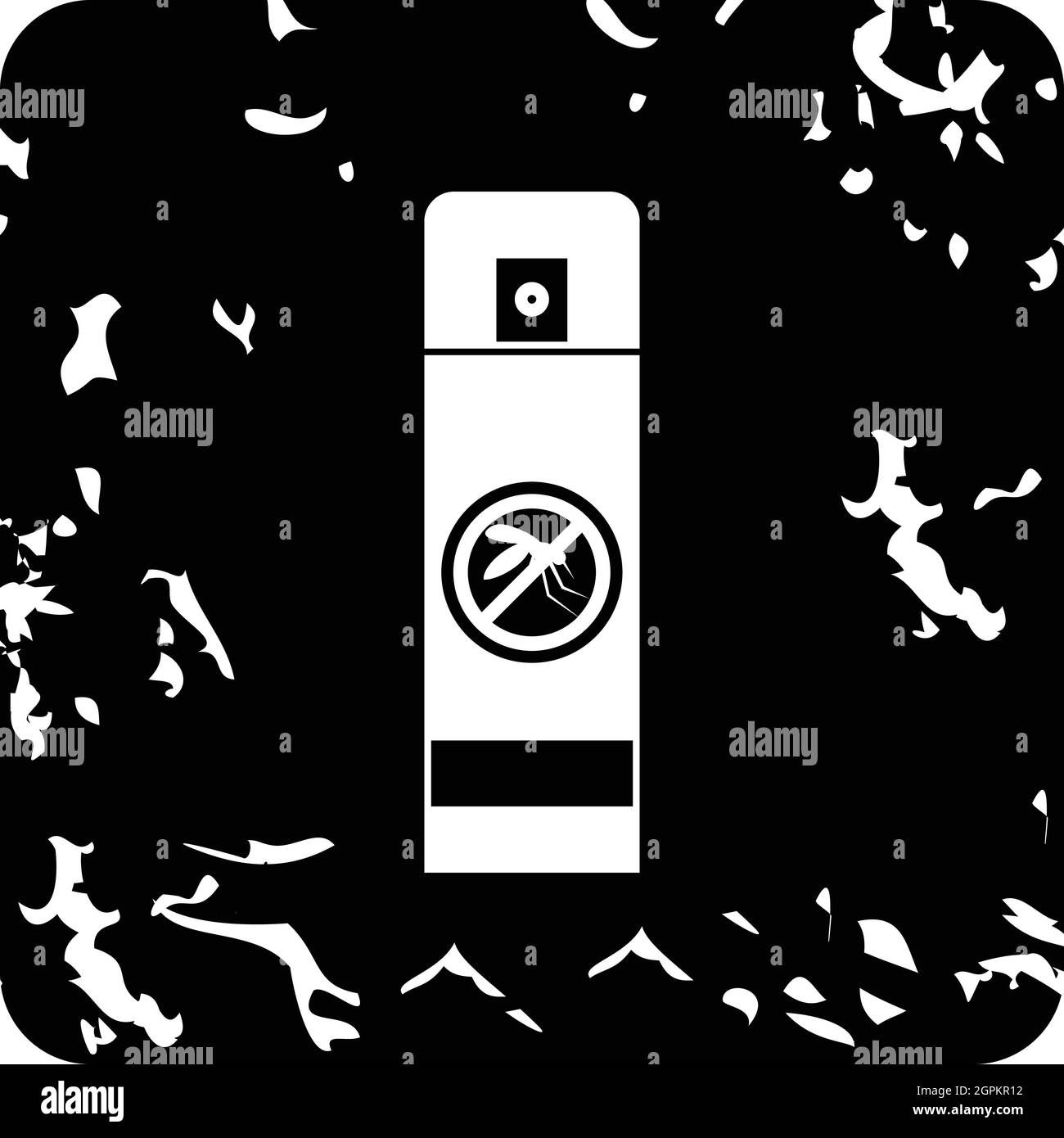 Zanzara spray icona, grunge stile Illustrazione Vettoriale