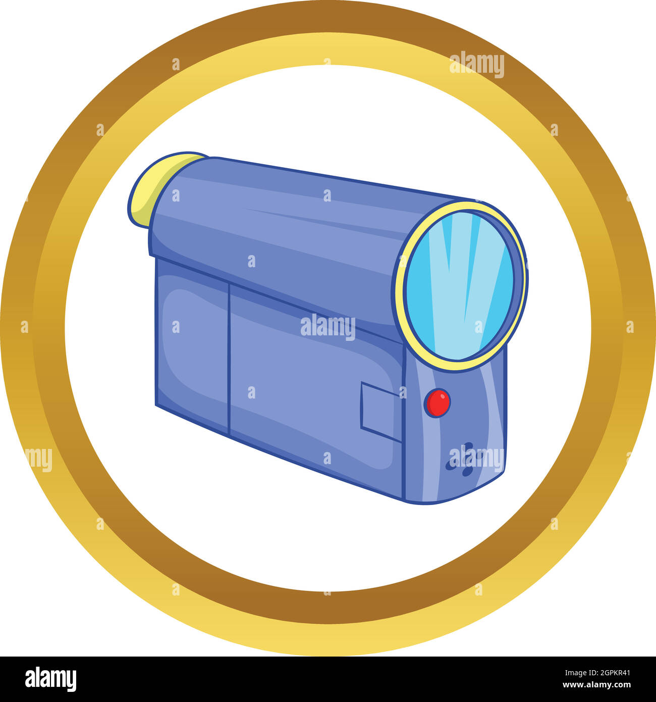 Videocamera icona vettore Illustrazione Vettoriale