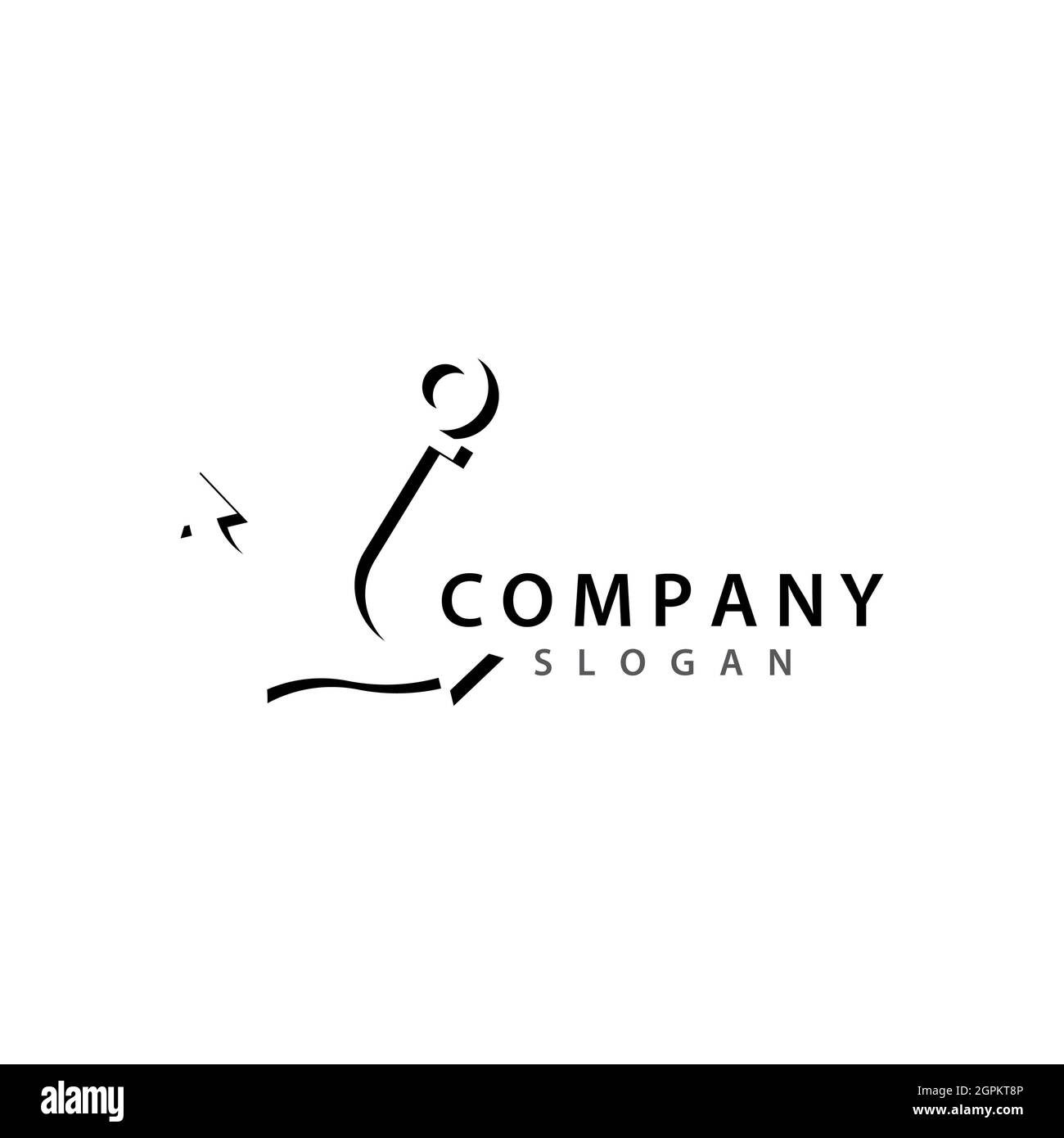 Design dell'icona del modello del logo di ancoraggio Foto Stock