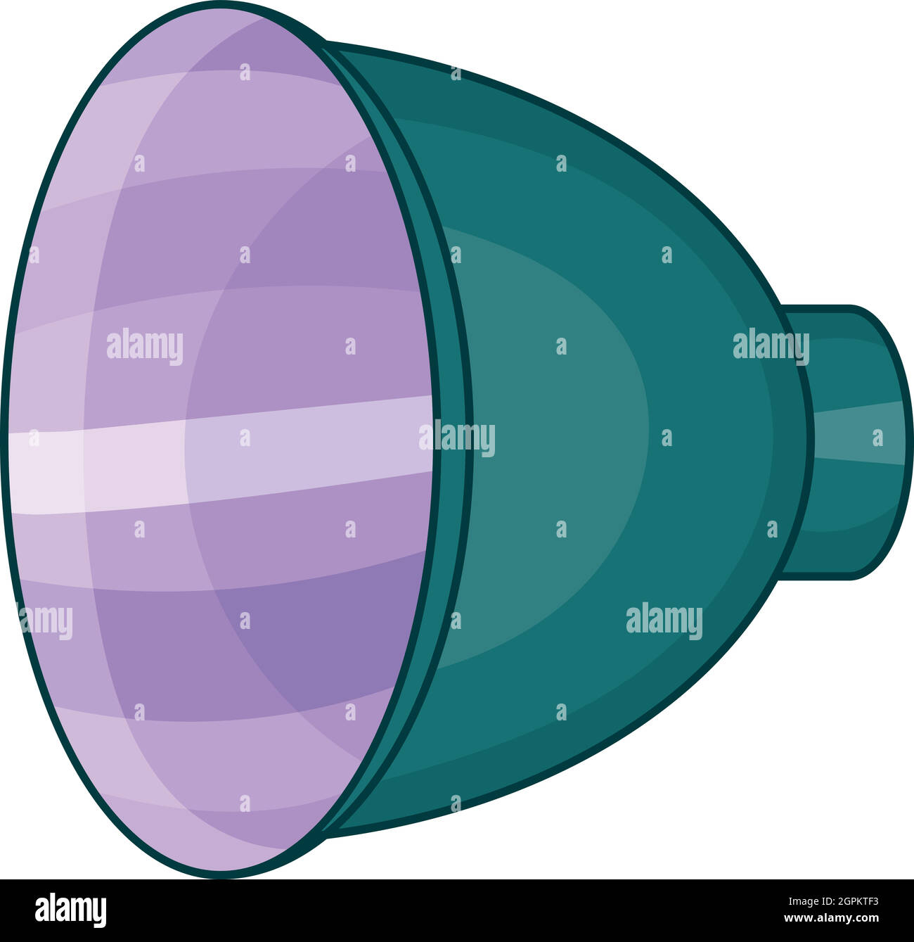 Round Icona Spotlight, stile cartoon Illustrazione Vettoriale