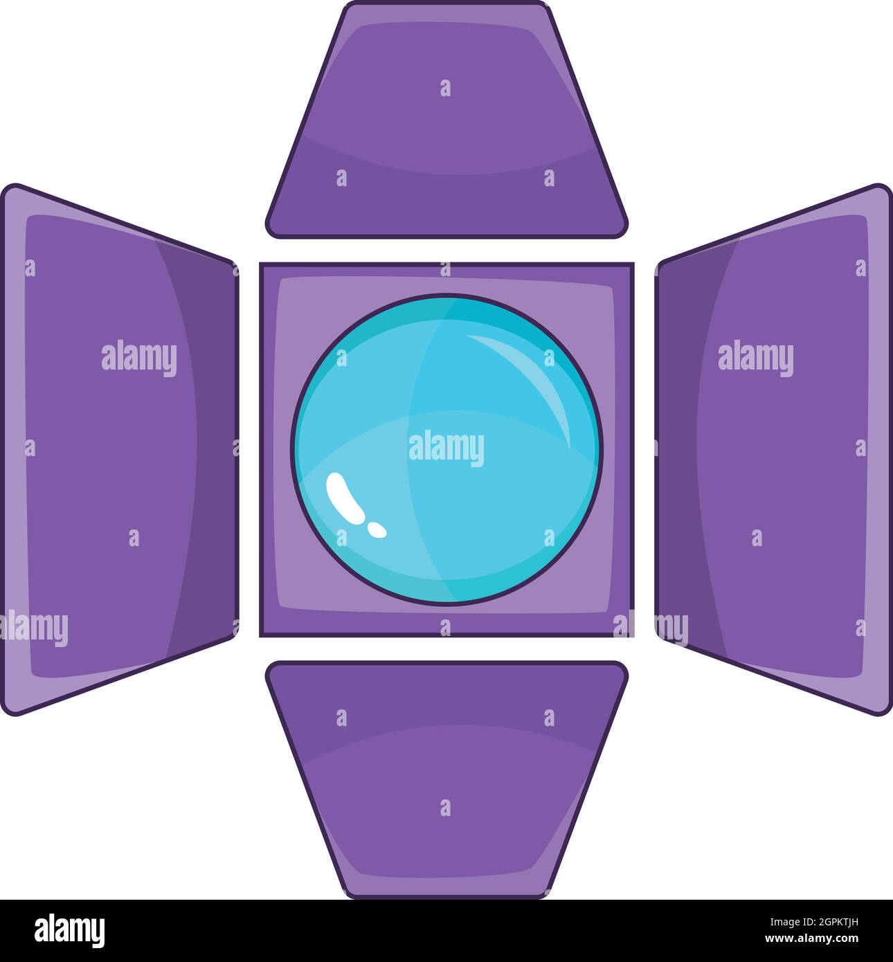 Icona Spotlight, stile cartoon Illustrazione Vettoriale