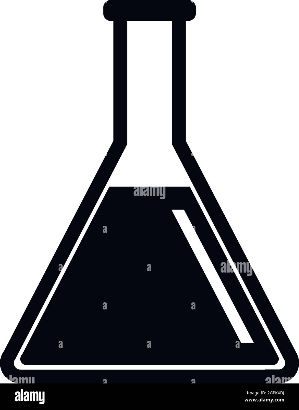 Tubo di prova con olio, icona di stile semplice Illustrazione Vettoriale