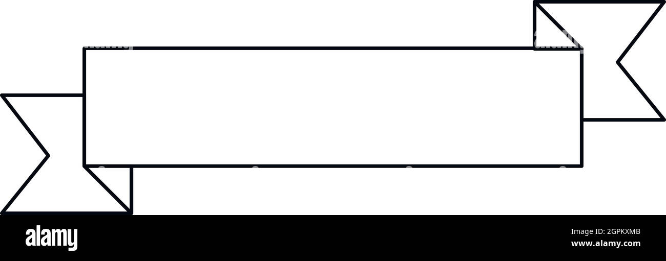 Icona nastro, stile contorno Illustrazione Vettoriale