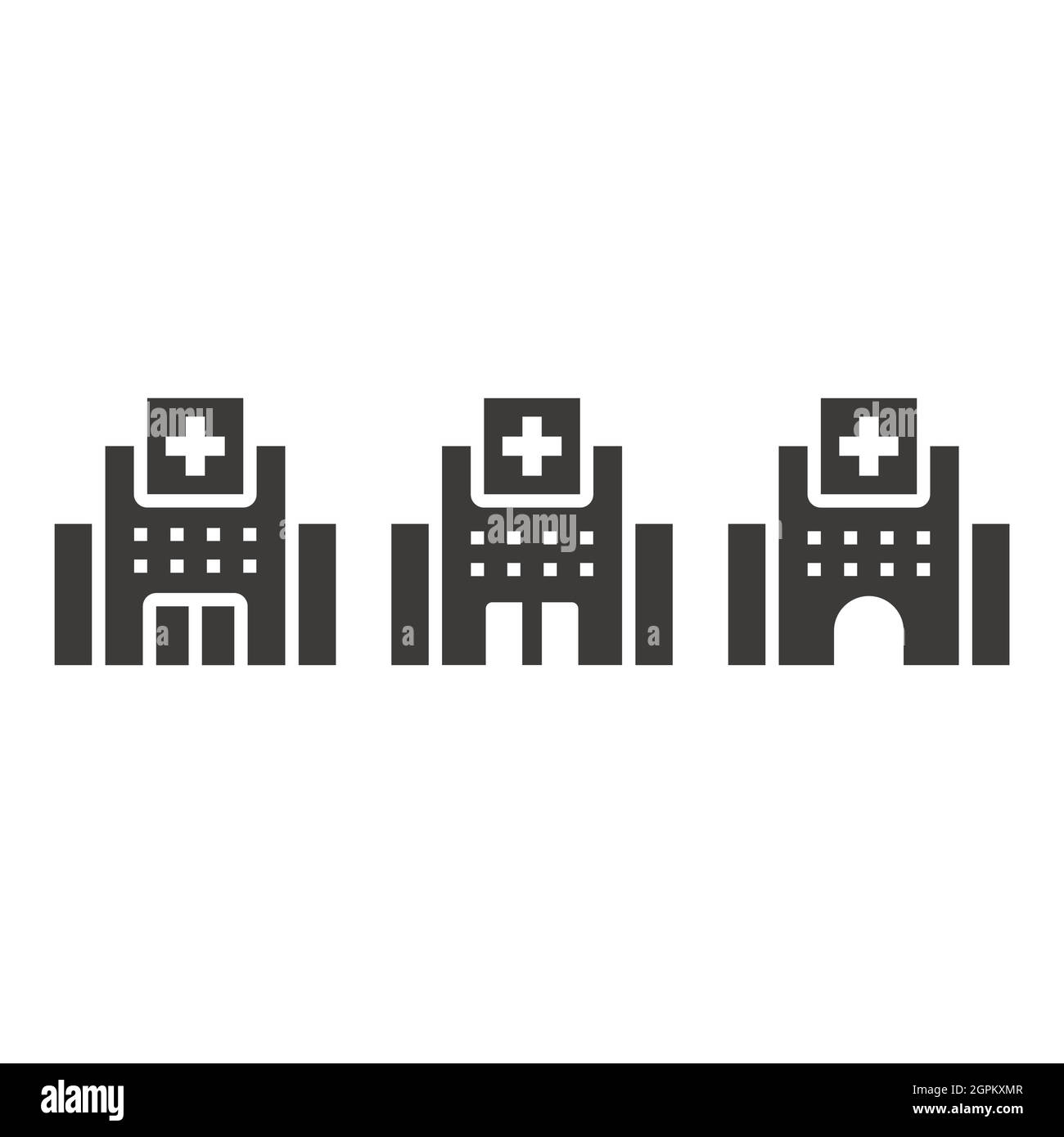 Ospedale con croce medica Illustrazione Vettoriale