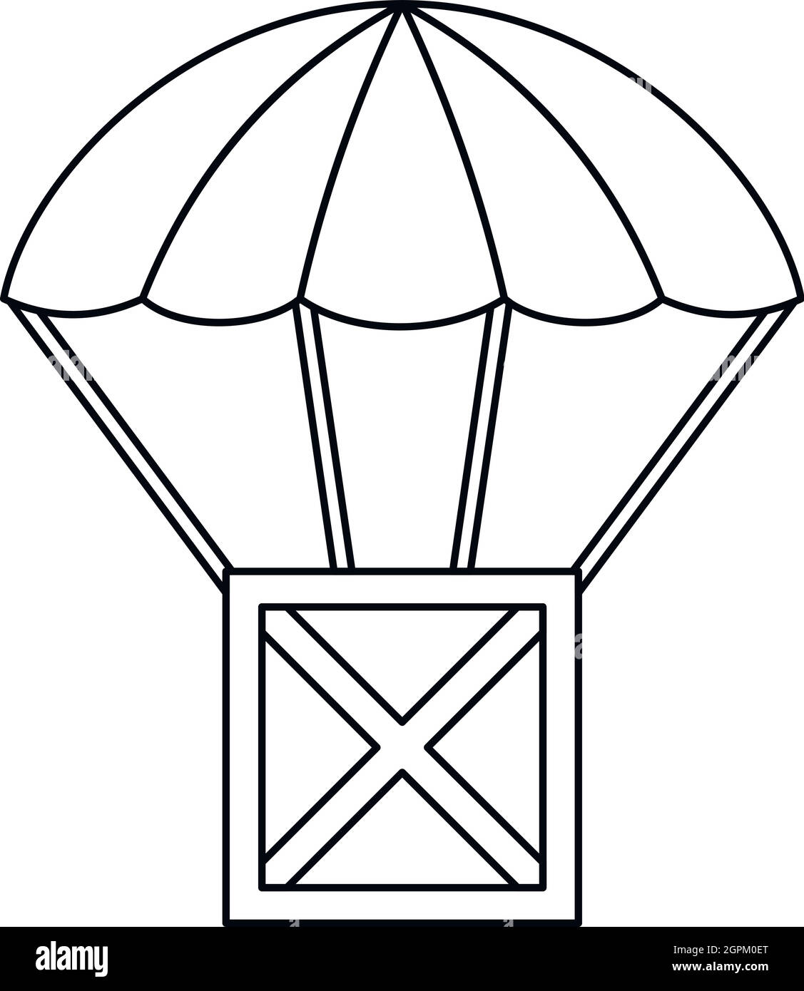 Icona di palloncino, stile contorno Illustrazione Vettoriale