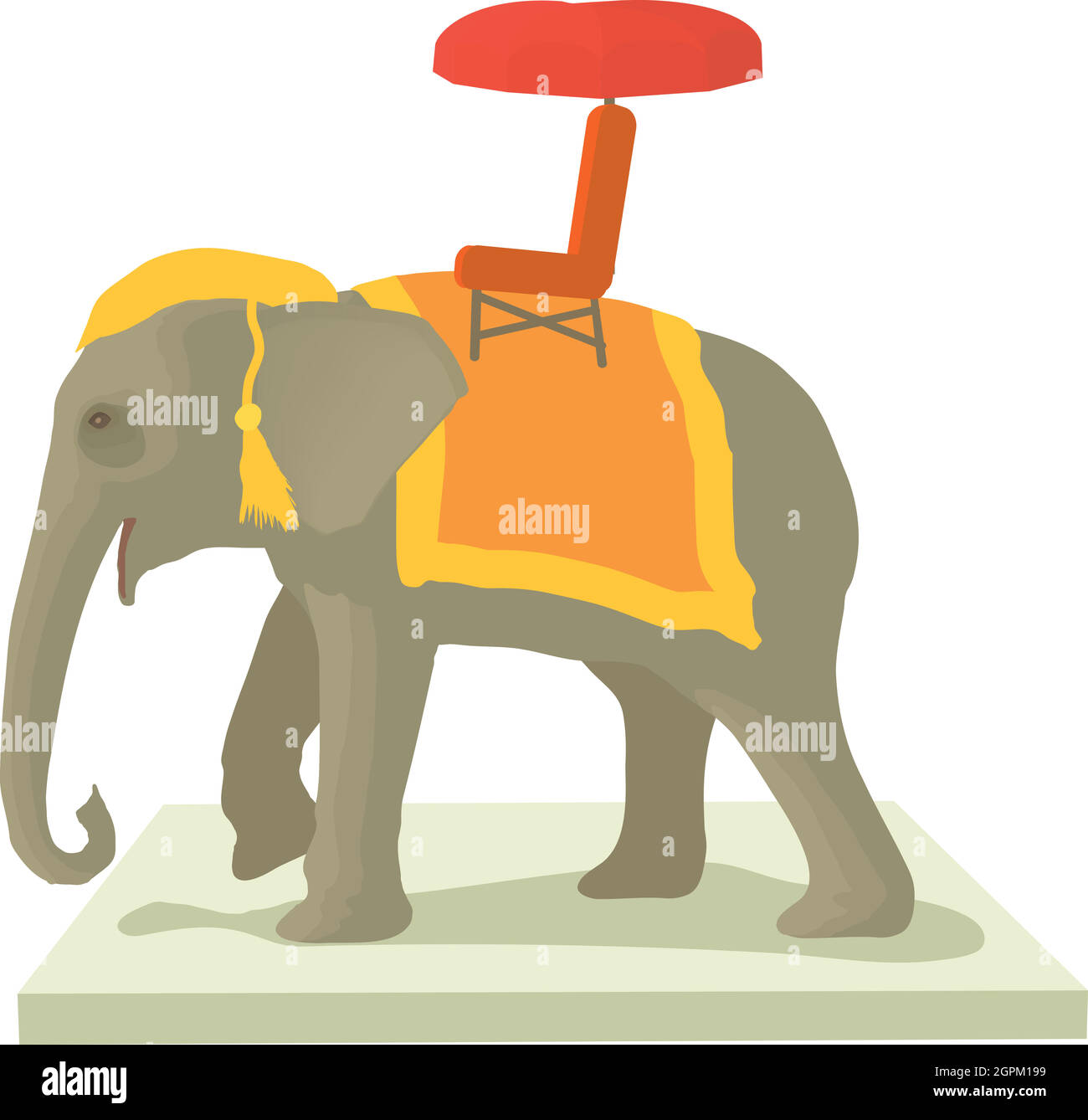 Icona di elefante, stile cartoon Illustrazione Vettoriale