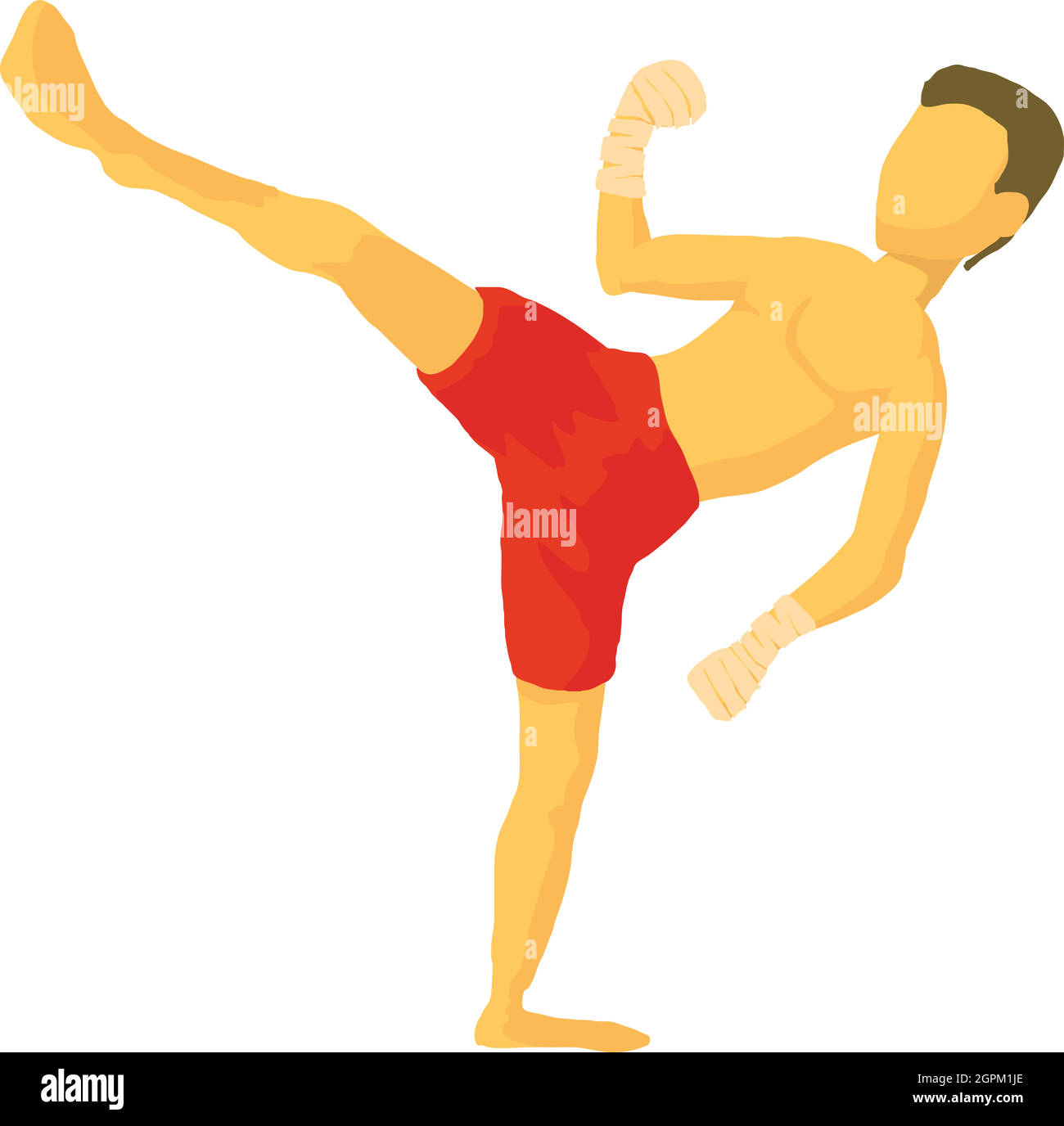 Icona Karate, stile cartoon Illustrazione Vettoriale