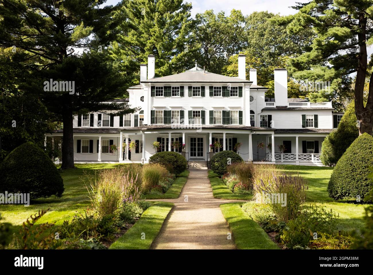 Il palazzo a Glen Magna Farms, una tenuta storica a Danvers, Massachusetts, USA. La proprietà apparteneva alle famiglie Peabody ed Endicott. Foto Stock