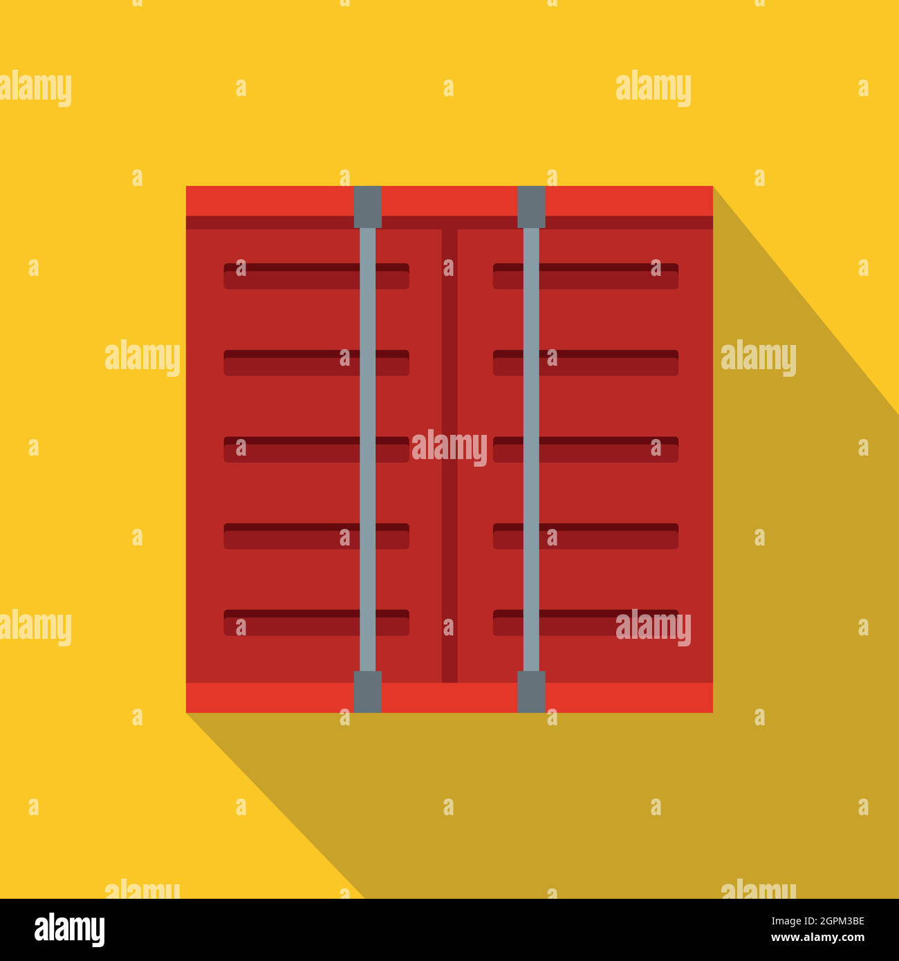 Icona di persiana, stile piatto Illustrazione Vettoriale