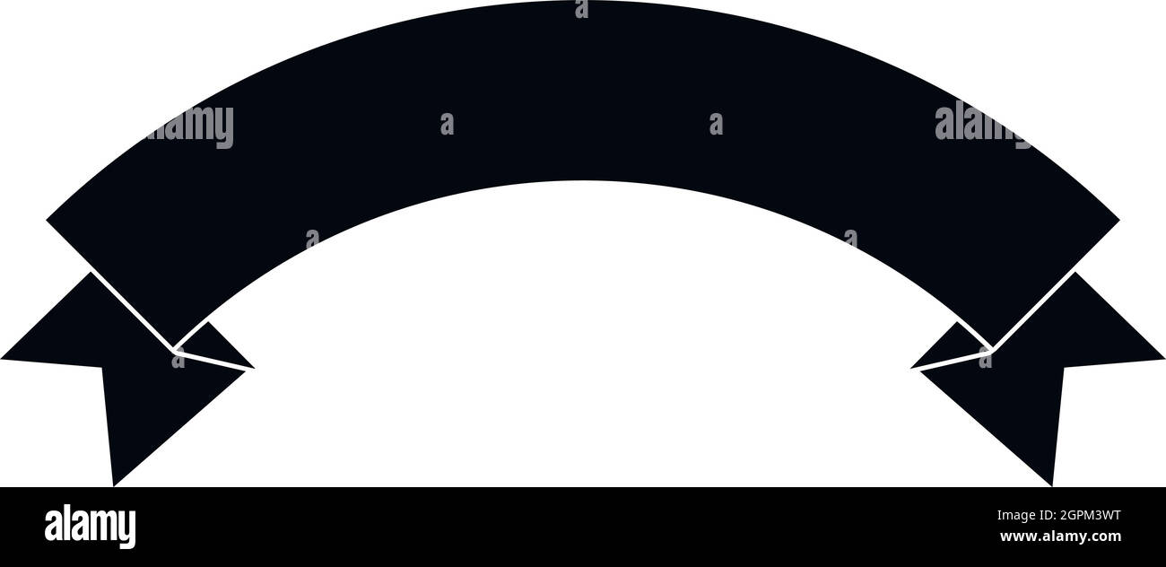 Banner icona nastro, stile semplice Illustrazione Vettoriale