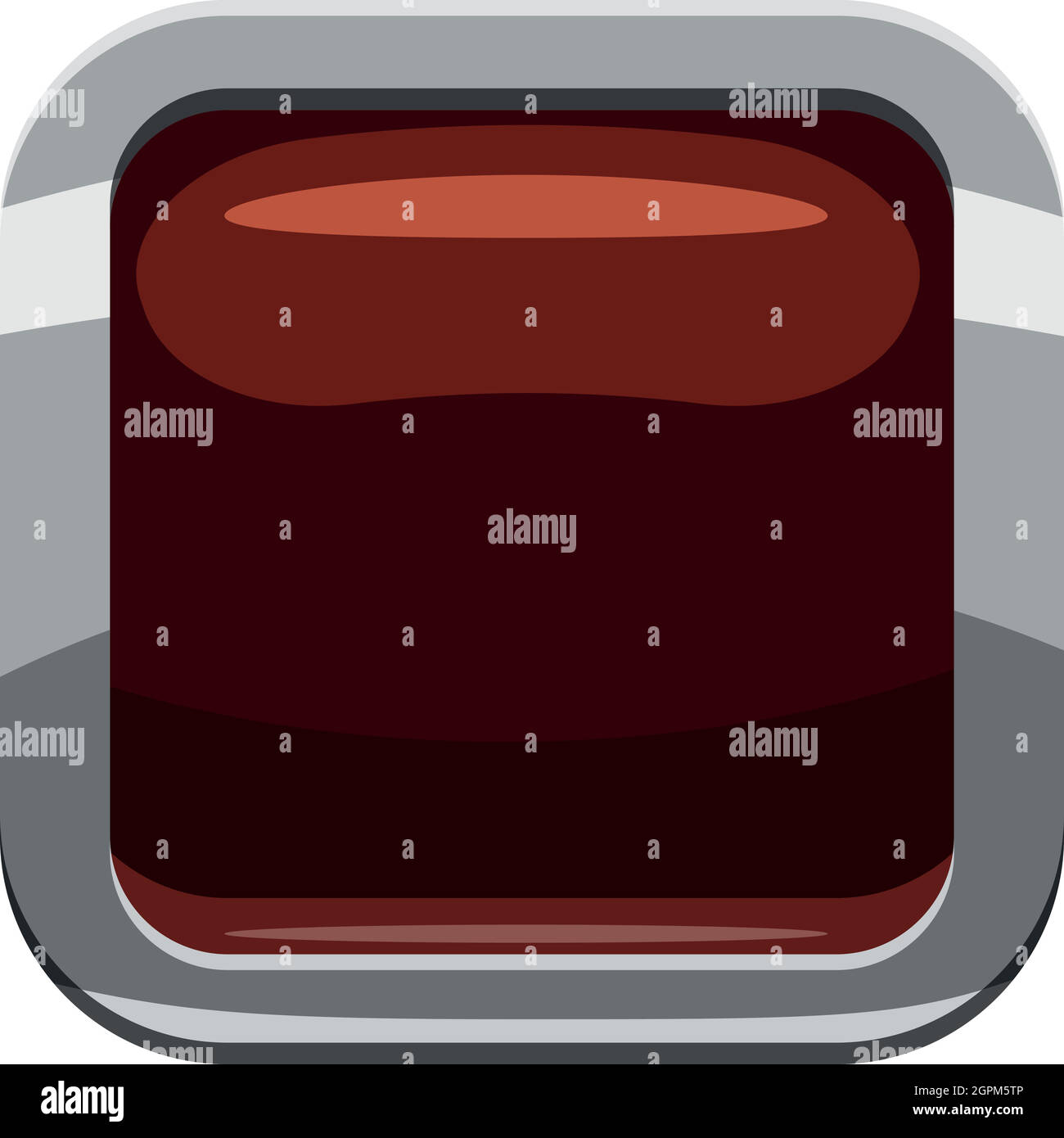 Quadrato di cioccolato icona pulsante, stile cartoon Illustrazione Vettoriale