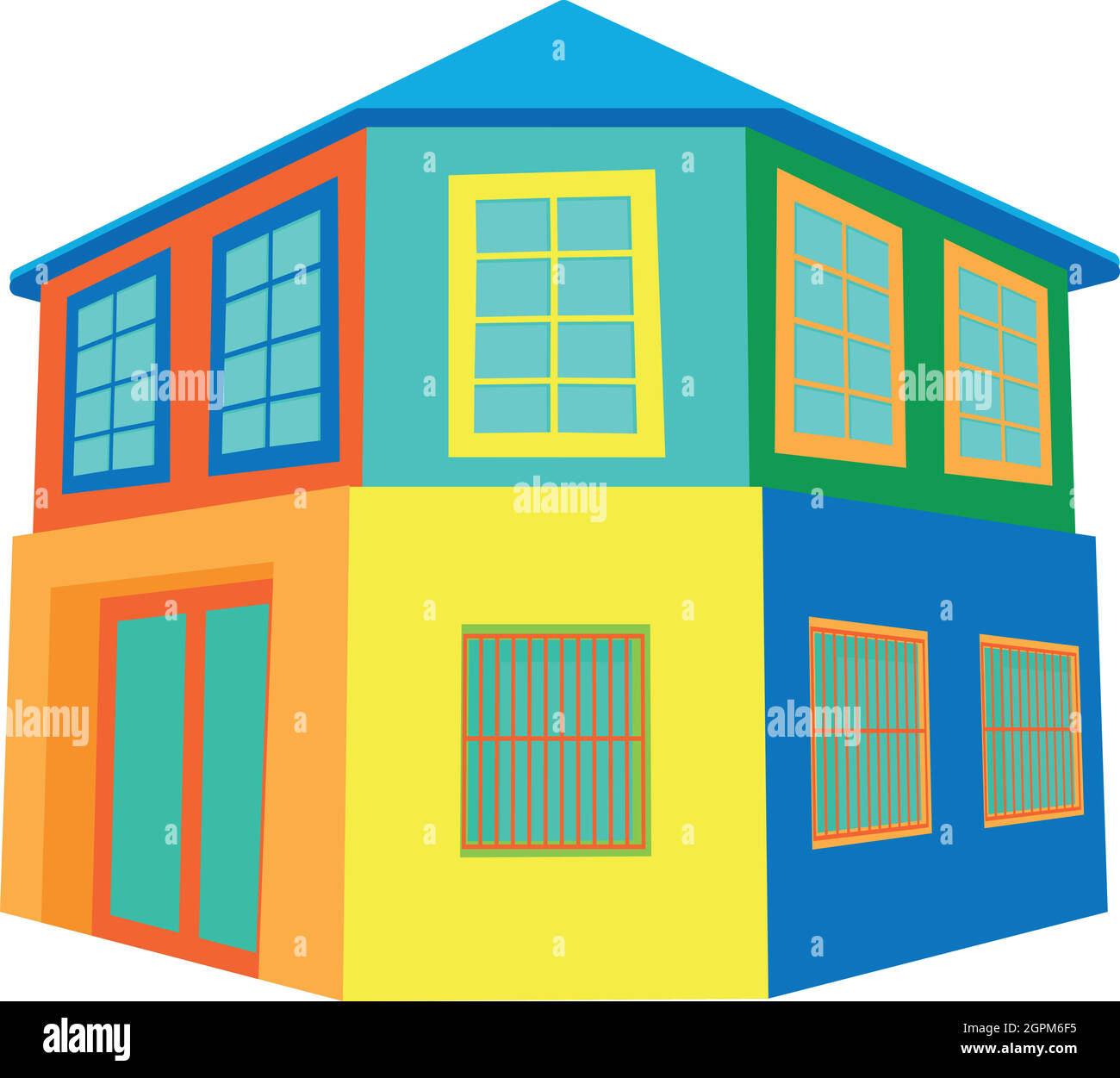 Brasile casa icona, stile cartoon Illustrazione Vettoriale