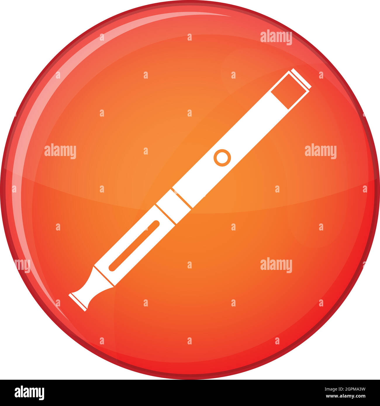 Sigaretta elettronica icona, stile piatto Illustrazione Vettoriale