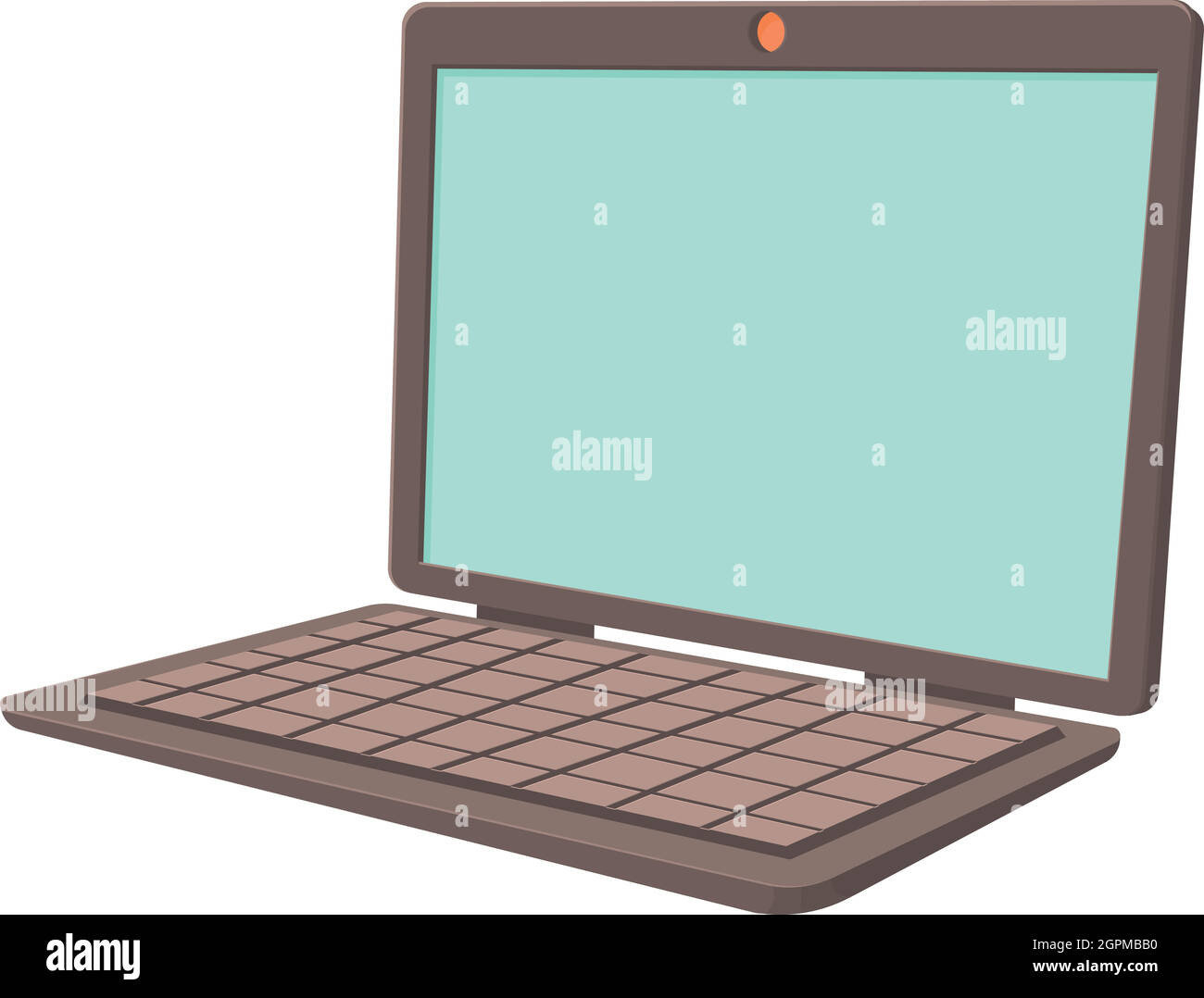 Icona di laptop, stile cartoon Illustrazione Vettoriale