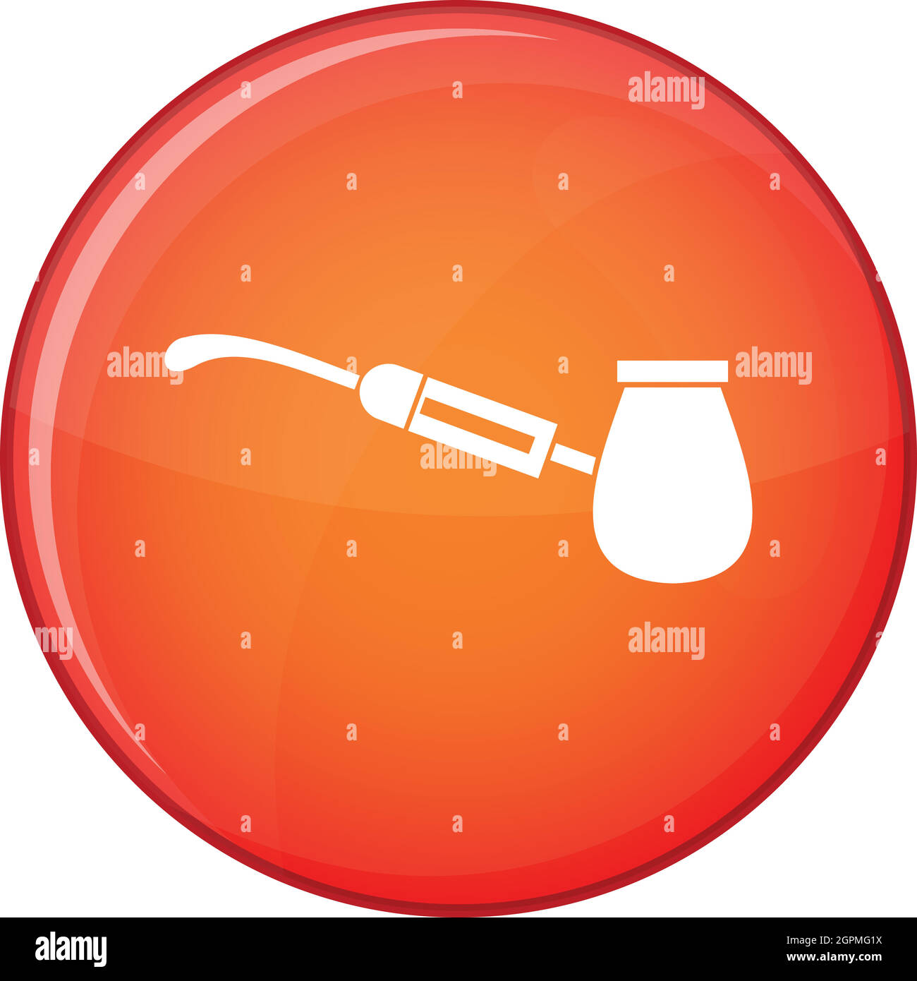 Sigaretta elettronica con ugello icona, stile piatto Illustrazione Vettoriale