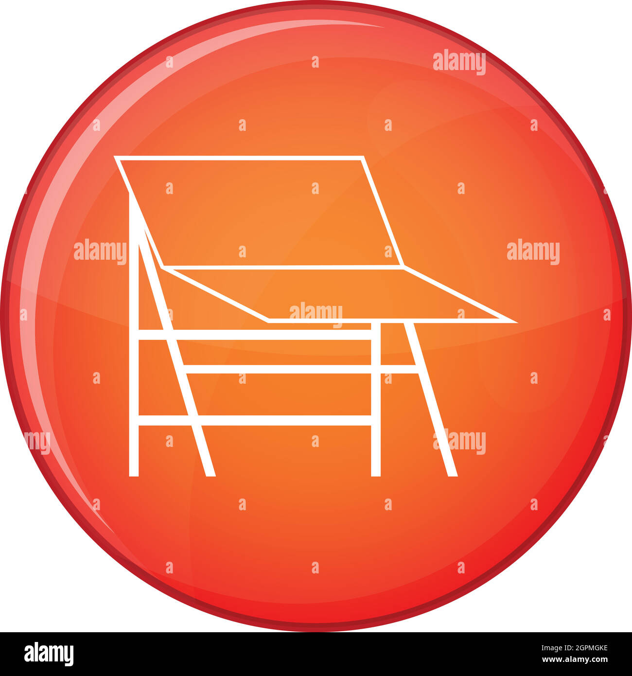 Blank schermo portatile icona, stile piatto Illustrazione Vettoriale