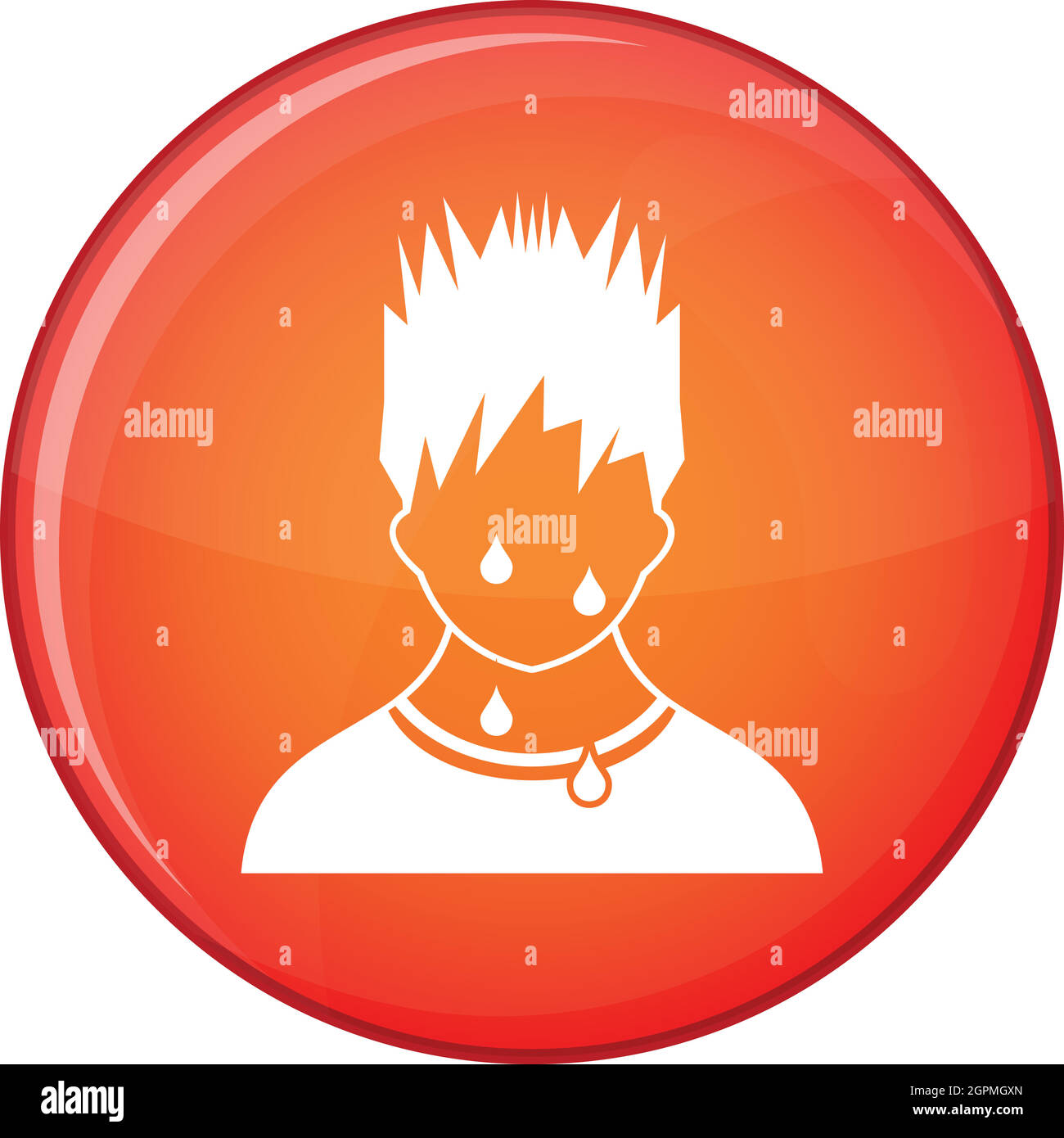 Sudati uomo icona di stile piatto Illustrazione Vettoriale