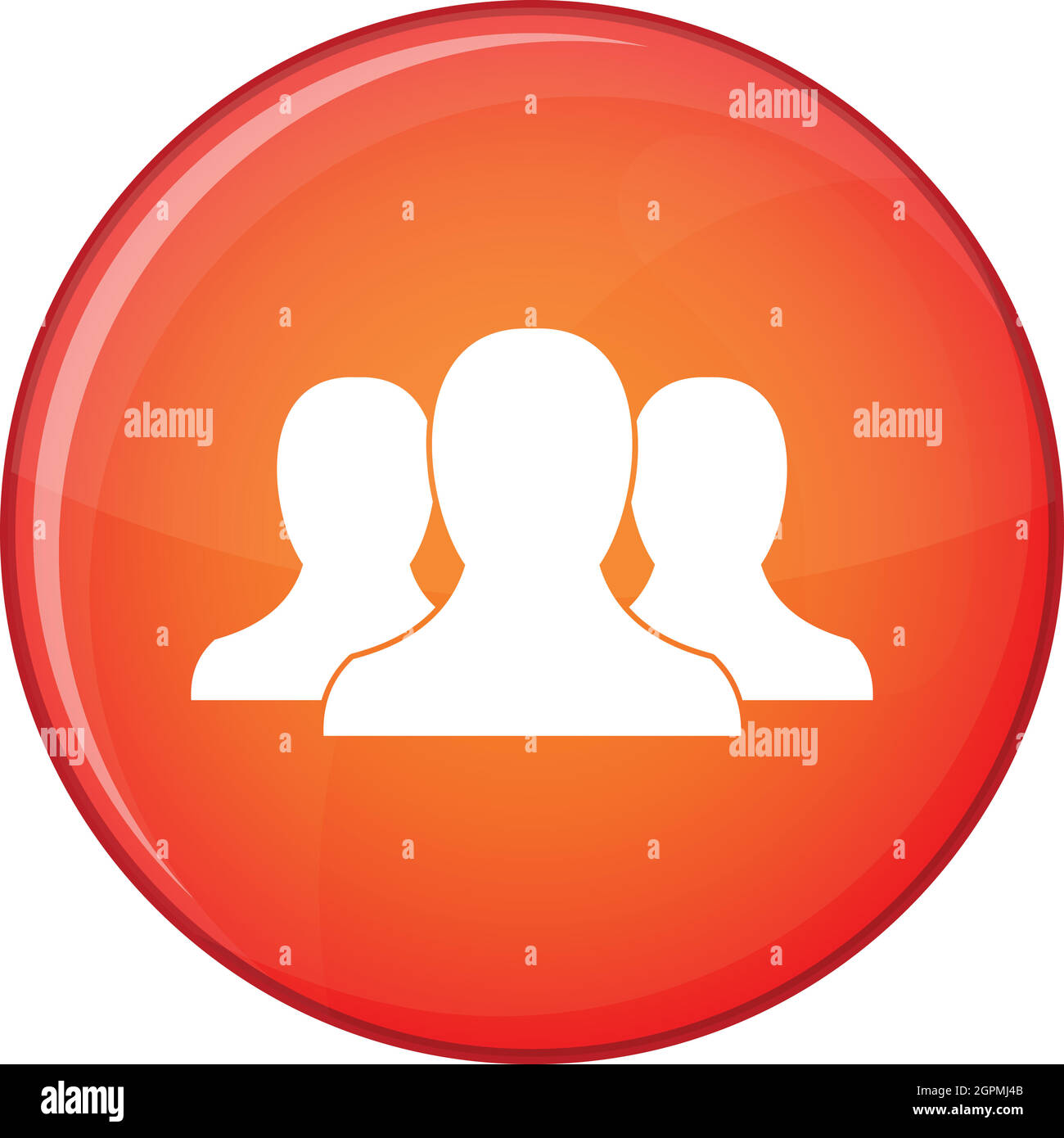 Gruppo di persone icona, stile piatto Illustrazione Vettoriale