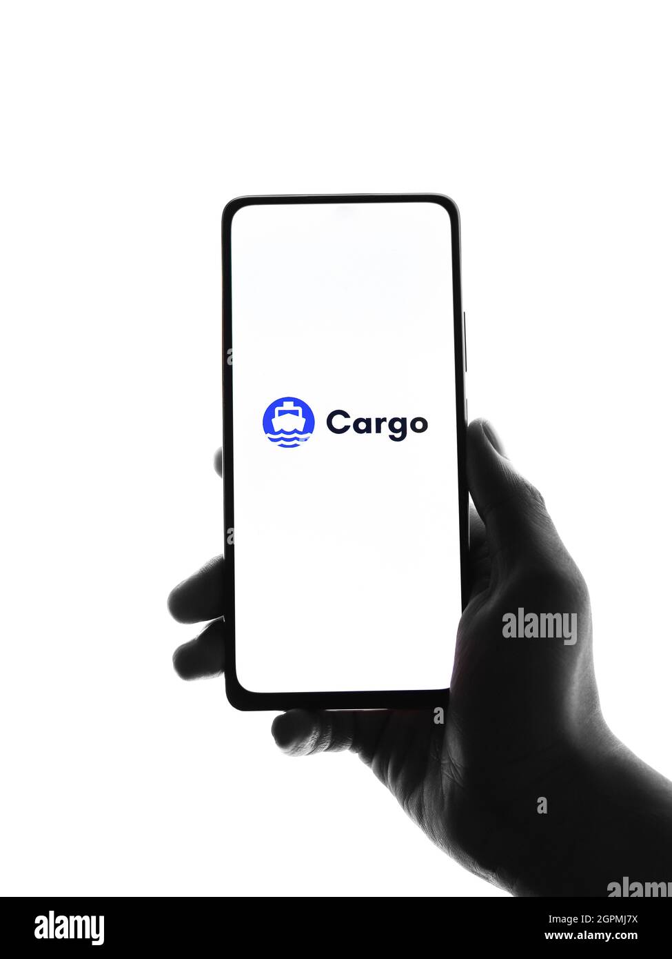 West Bangal, India - 28 settembre 2021: Logo Cargo sullo schermo del telefono immagine stock. Foto Stock