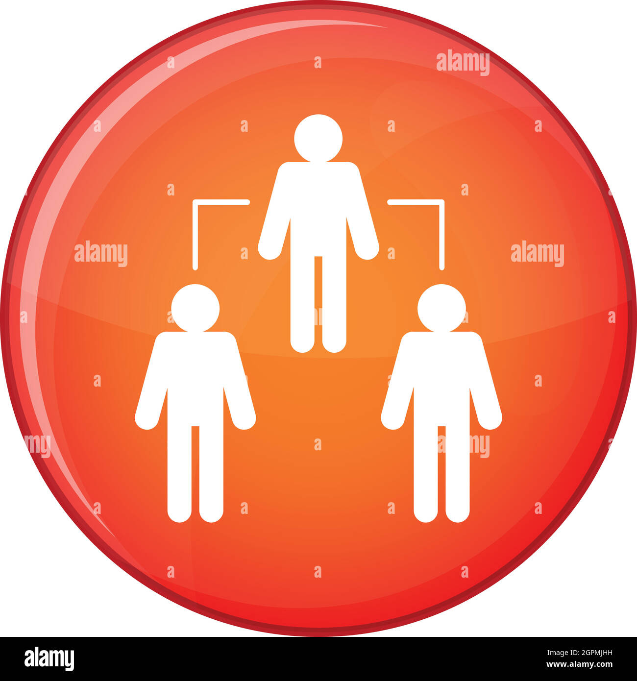 Rete sociale icona, stile piatto Illustrazione Vettoriale