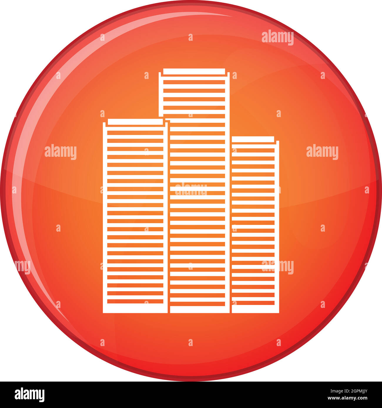 Grattacieli di icona di Singapore, stile piatto Illustrazione Vettoriale