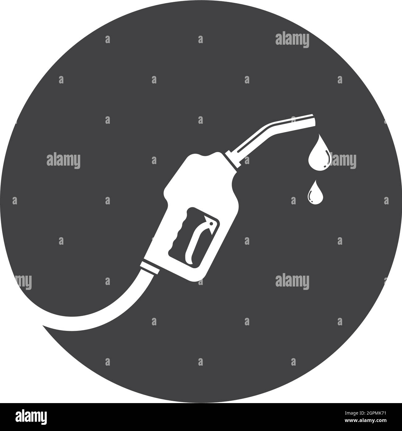 disegno dell'icona del vettore dell'ugello della benzina Illustrazione Vettoriale