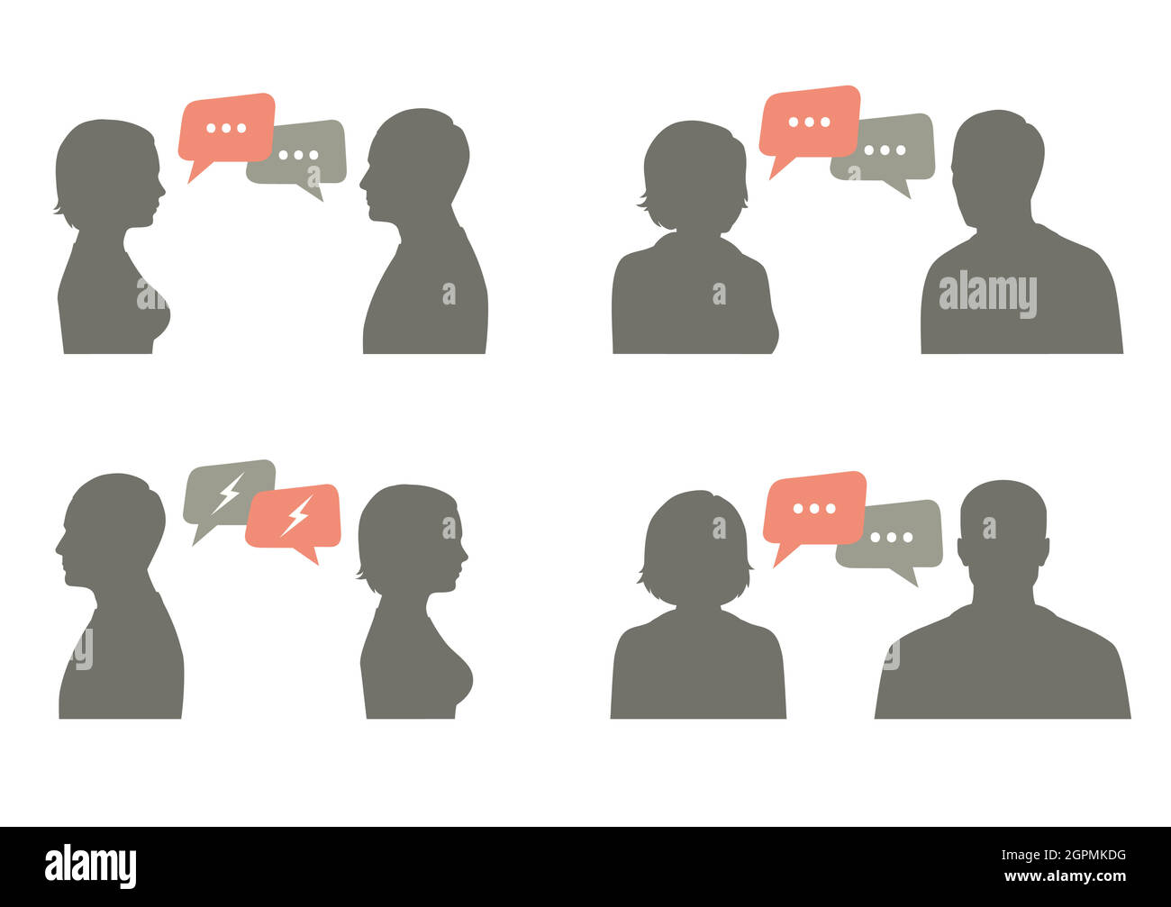 dialogo di coppia Illustrazione Vettoriale