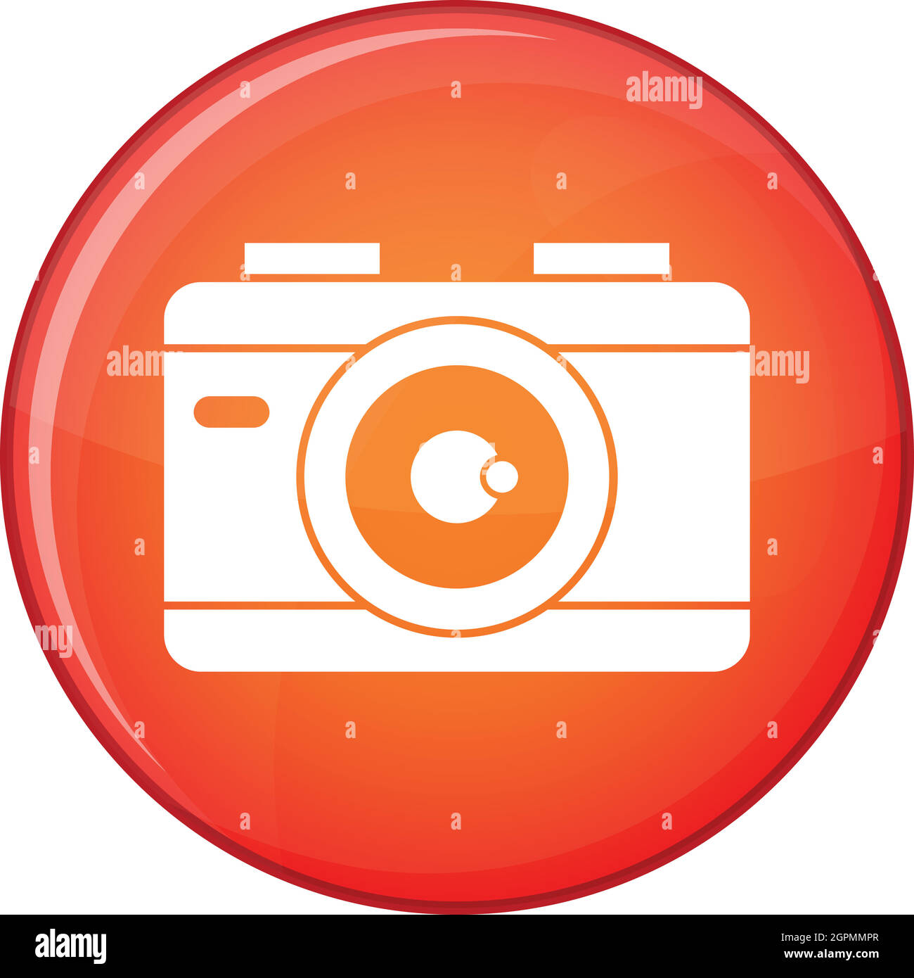 Fotocamera, icona di stile piatto Illustrazione Vettoriale