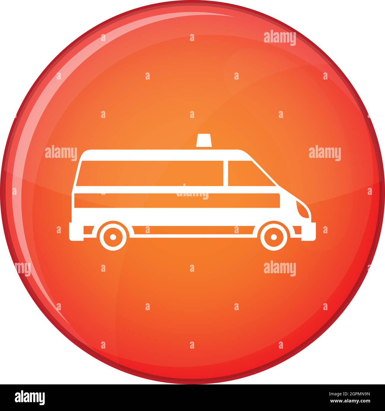 Ambulanza icona, stile piatto Illustrazione Vettoriale
