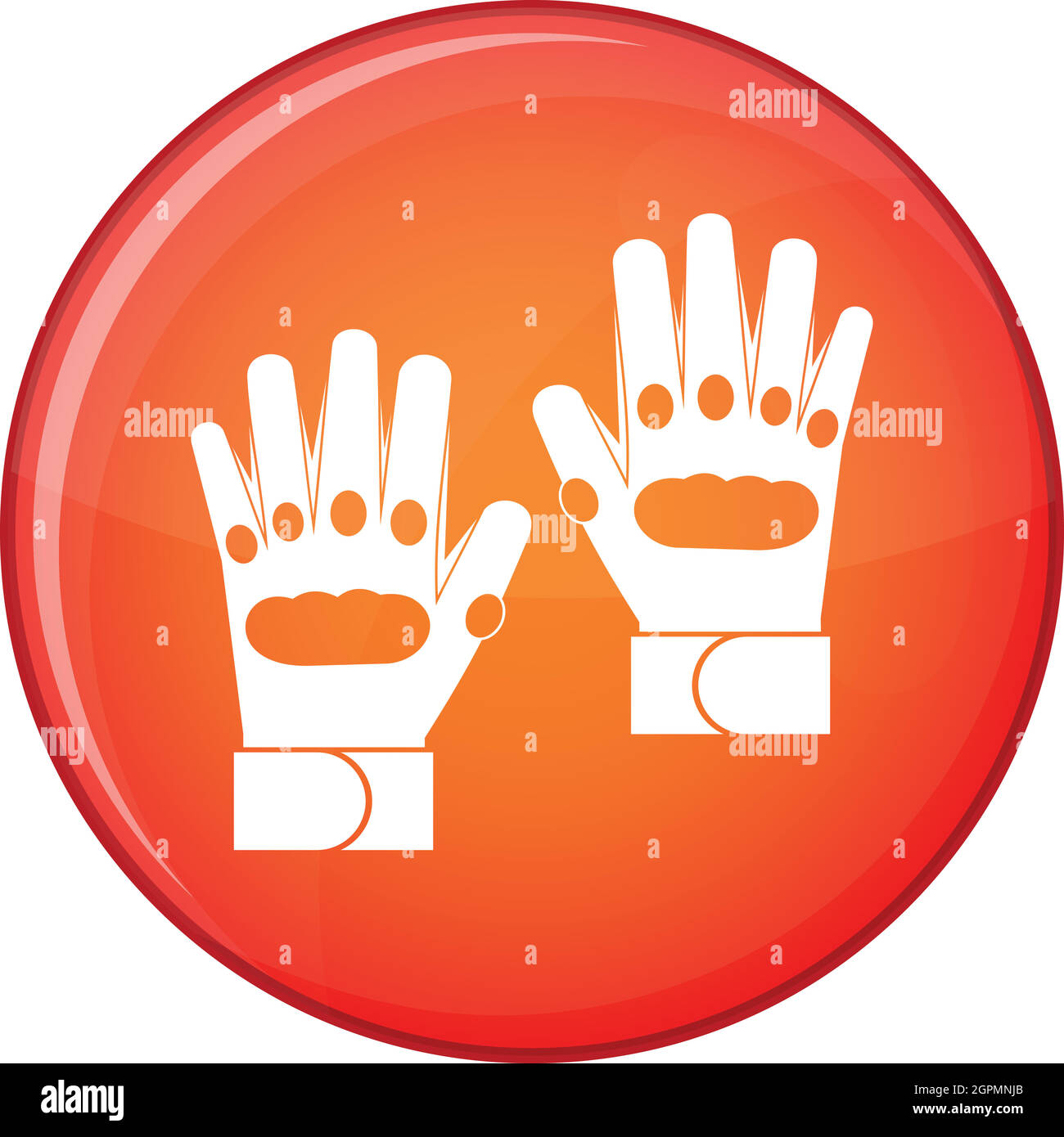 Paio di guanti Paintball Icona, stile piatto Illustrazione Vettoriale