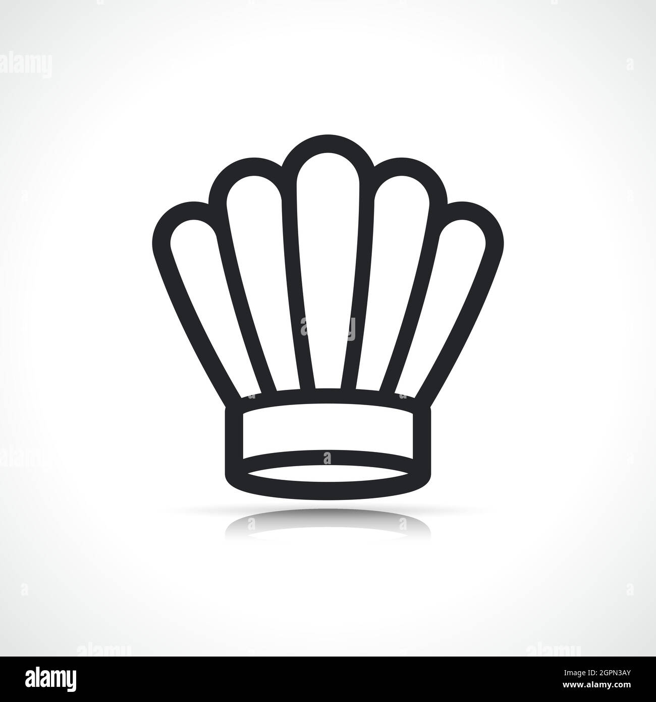chef cappello icona vettore isolato Illustrazione Vettoriale