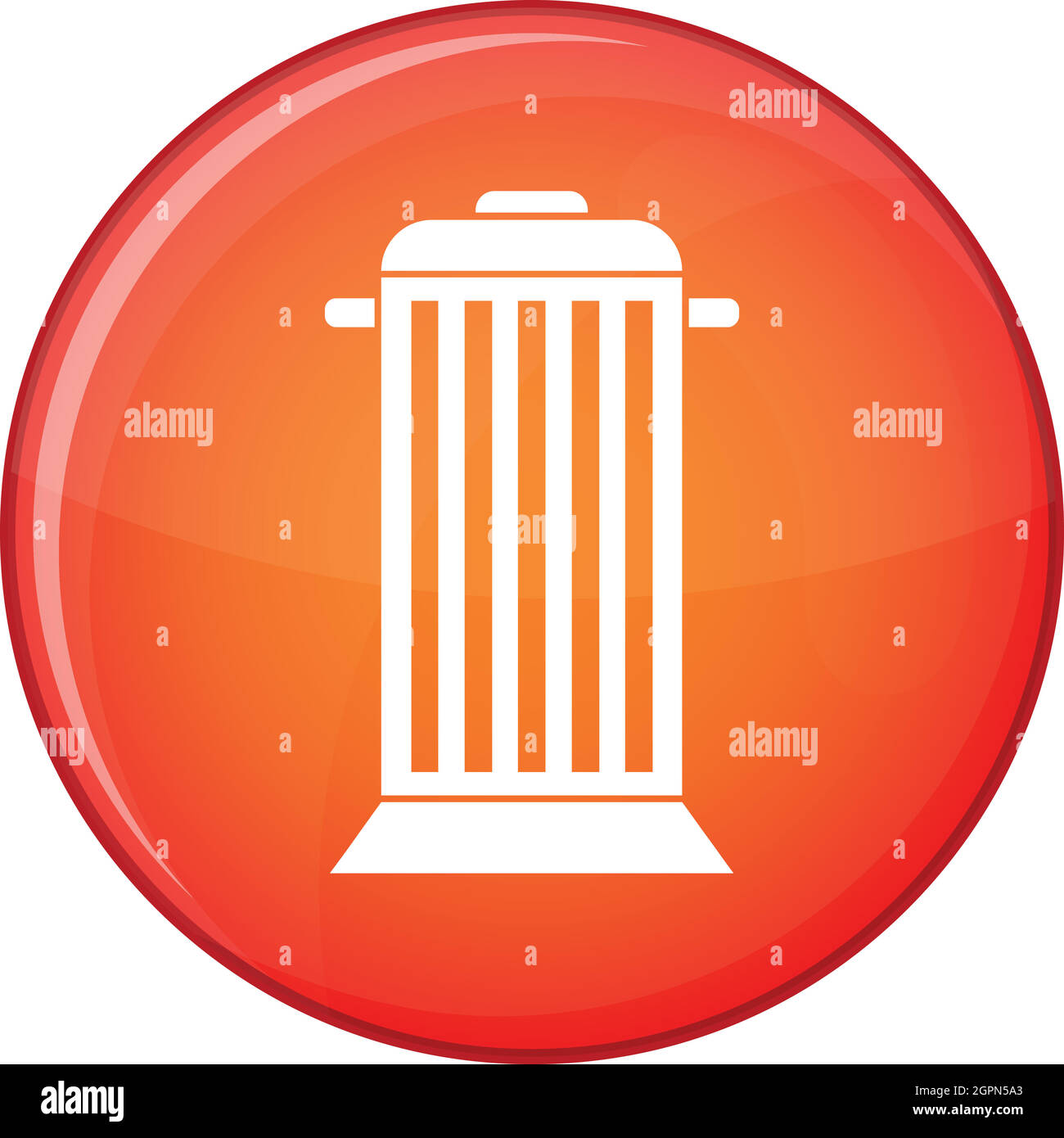 Street icona cestino, stile piatto Illustrazione Vettoriale