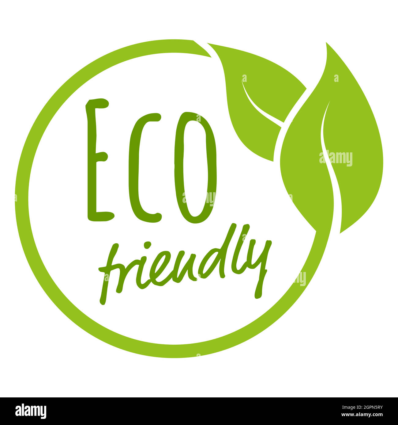 moderno marchio verde ecologico Illustrazione Vettoriale