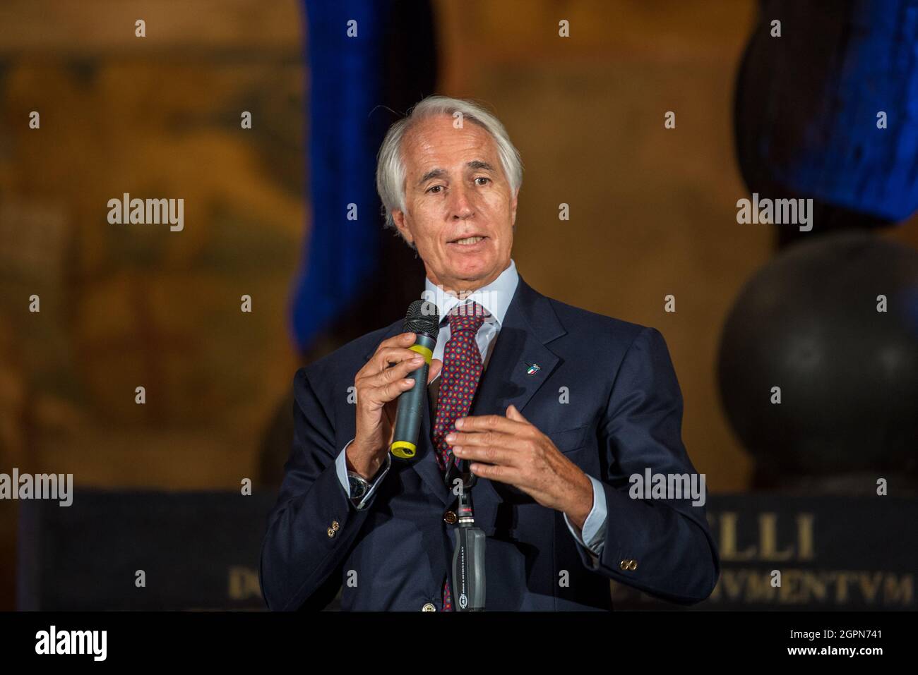 Giovanni Malago (Presidente del Comitato Olimpico Nazionale Italiano) durante la cerimonia di premiazione dell'eccellenza sportiva veneta durante Giovanni Malago a Padova, News a Padova, Italia, Settembre 29 2021 Foto Stock
