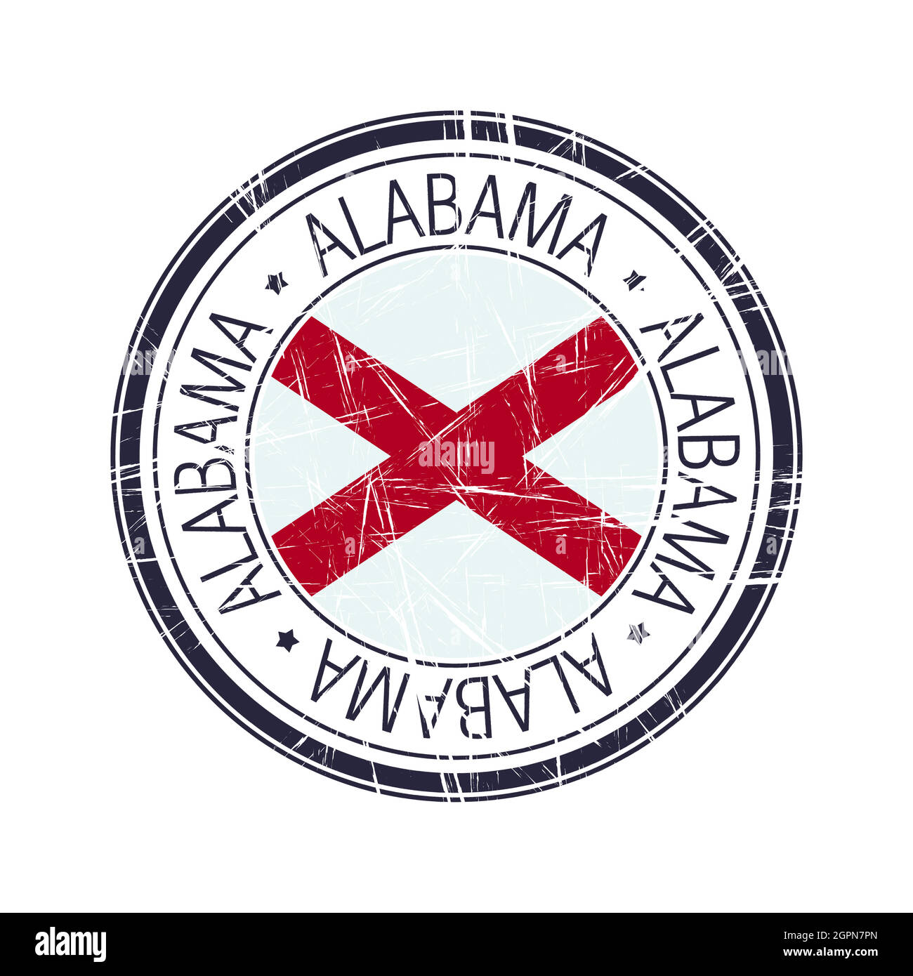 Timbro di gomma dell'Alabama Illustrazione Vettoriale