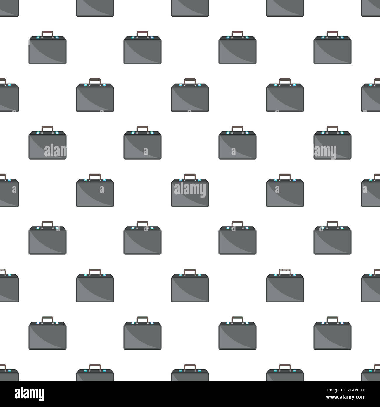 Business Briefcase pattern, stile cartoon Illustrazione Vettoriale