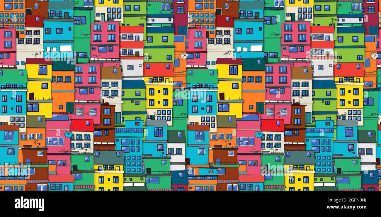 Modello Favela Illustrazione Vettoriale